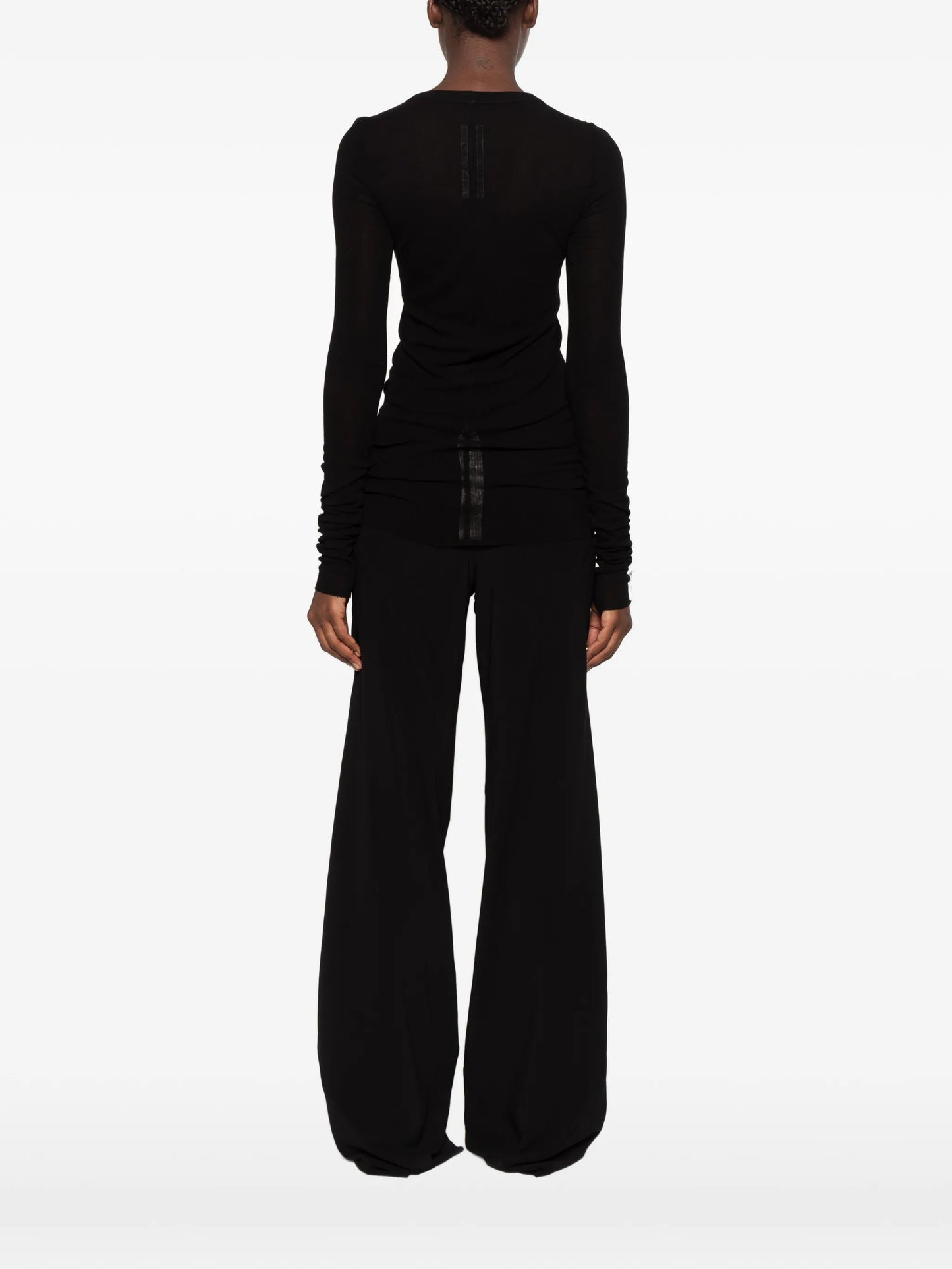 ribbed-knit long-sleeve T-shirt