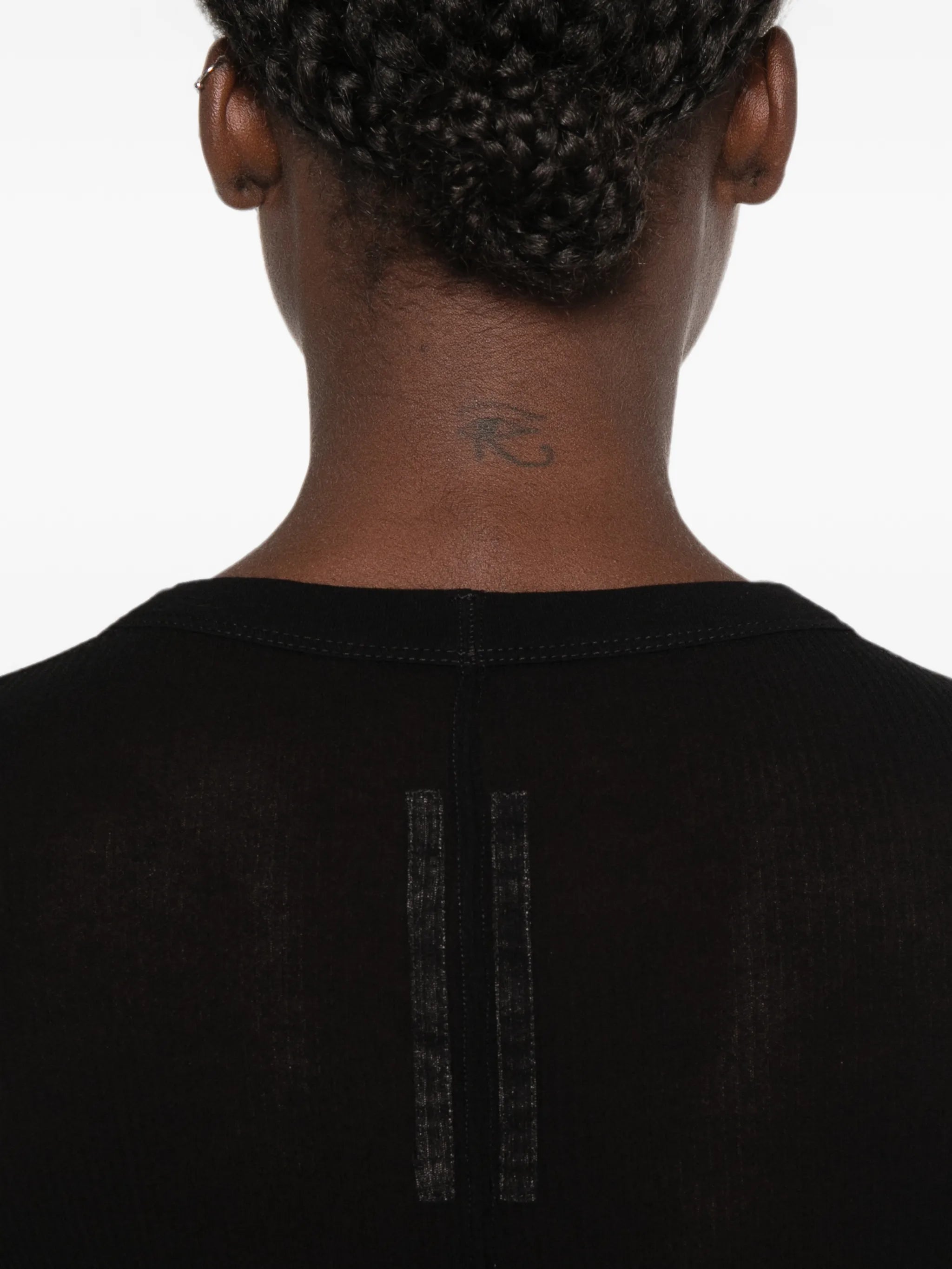 ribbed-knit long-sleeve T-shirt