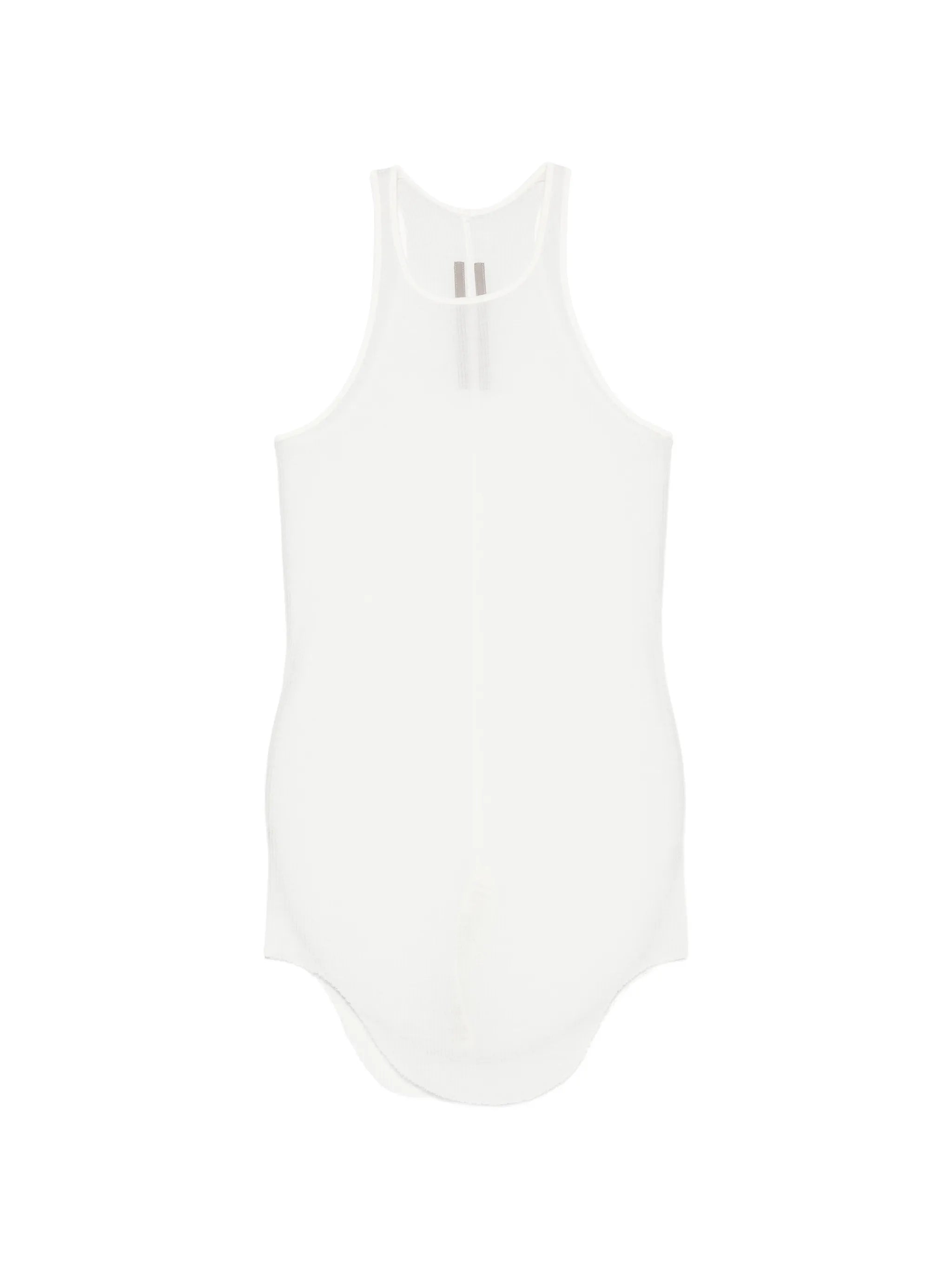 ribbed curved-hem top