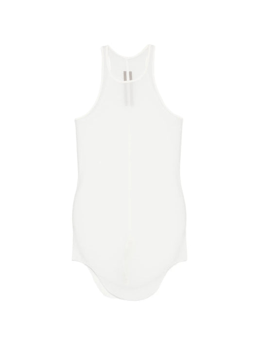 ribbed curved-hem top
