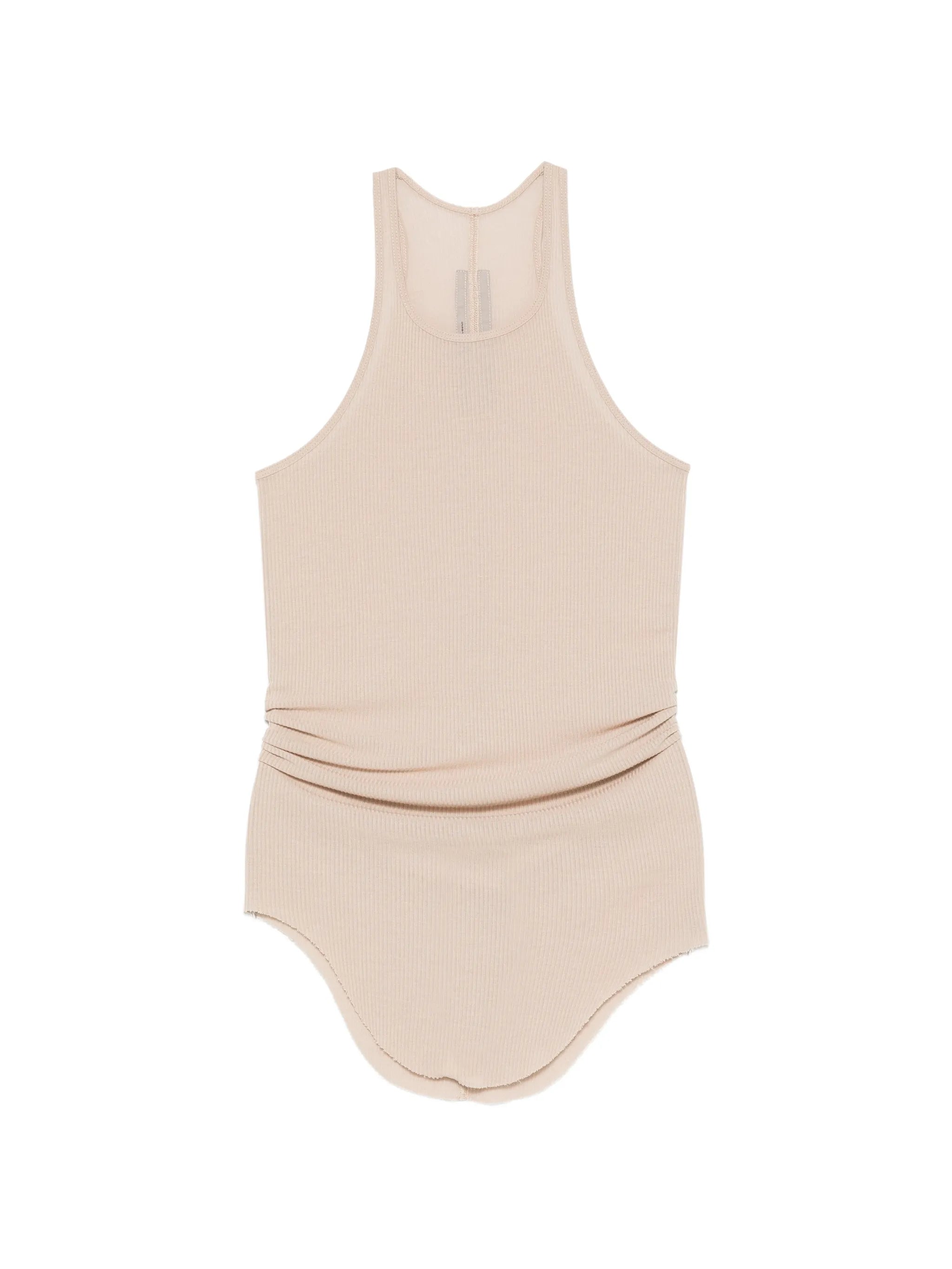 ribbed curved-hem top