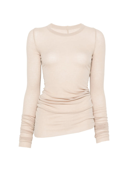 ribbed-knit long-sleeve T-shirt