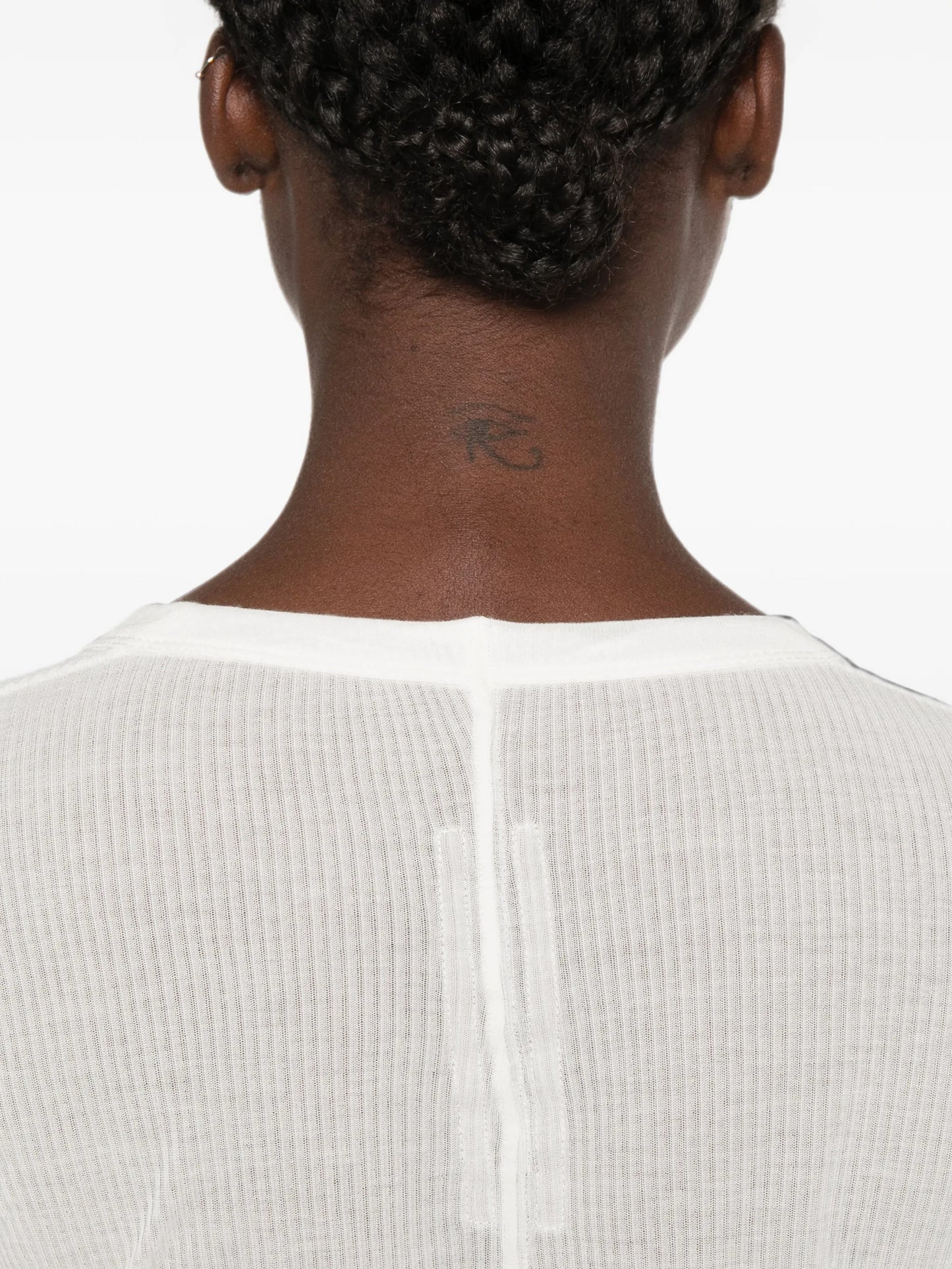 ribbed-knit long-sleeve T-shirt