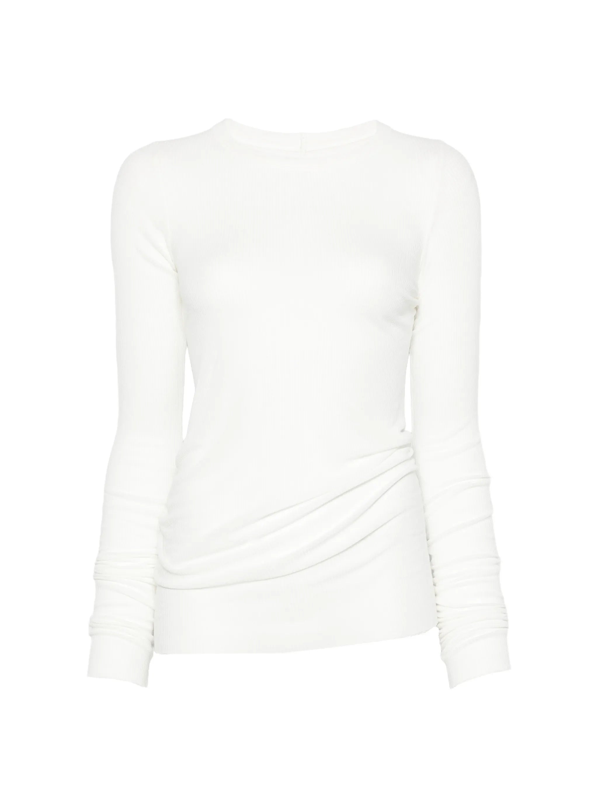 ribbed-knit long-sleeve T-shirt
