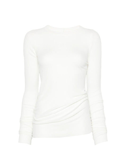 ribbed-knit long-sleeve T-shirt
