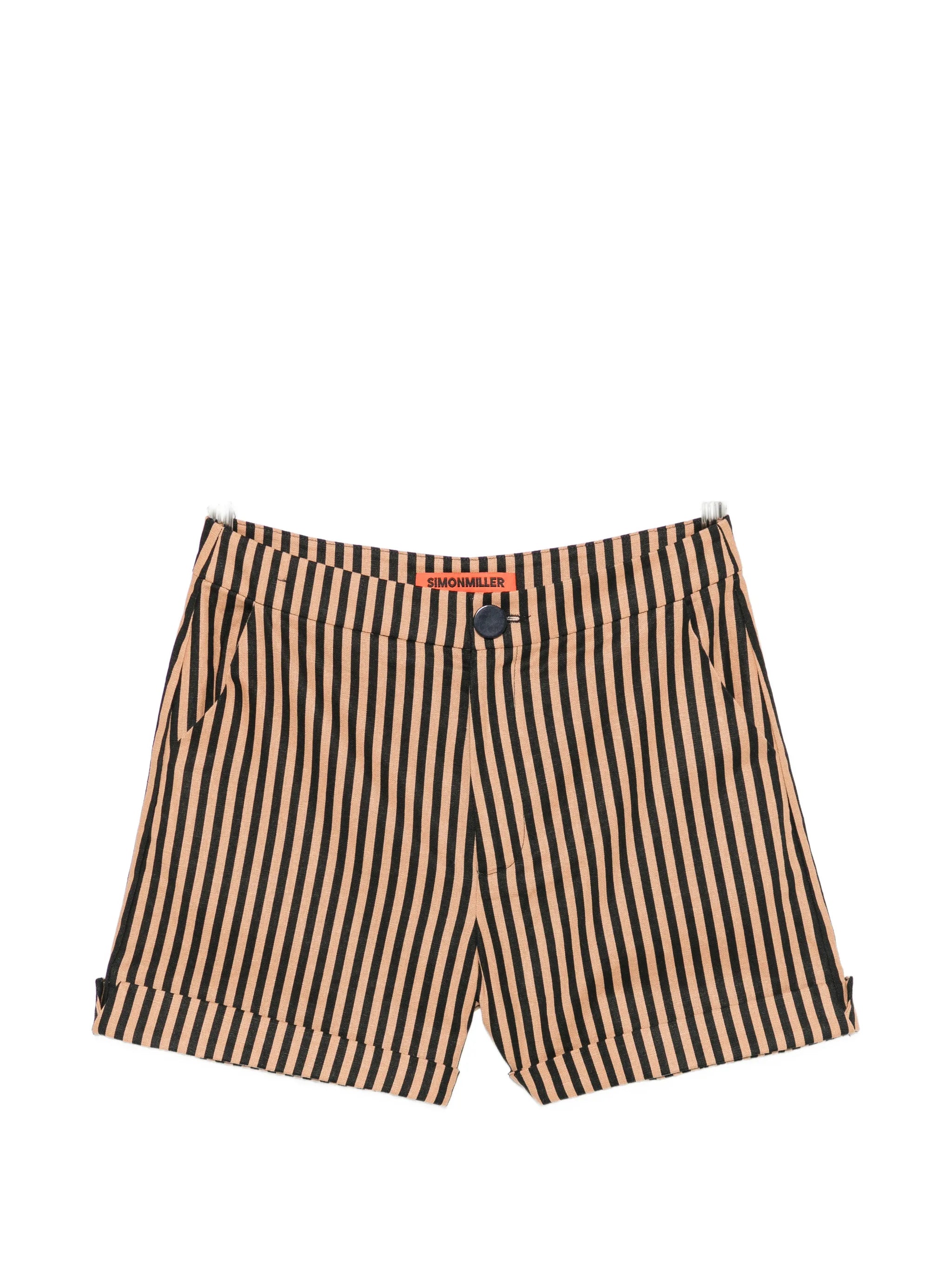 Como striped-pattern shorts