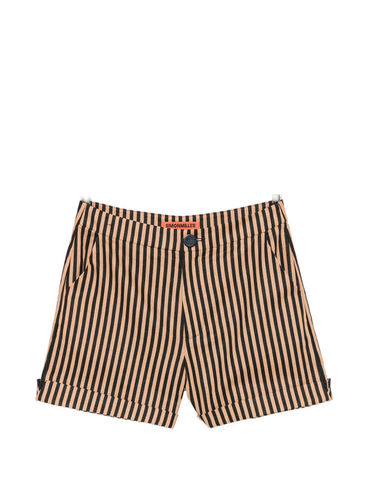 Como striped-pattern shorts