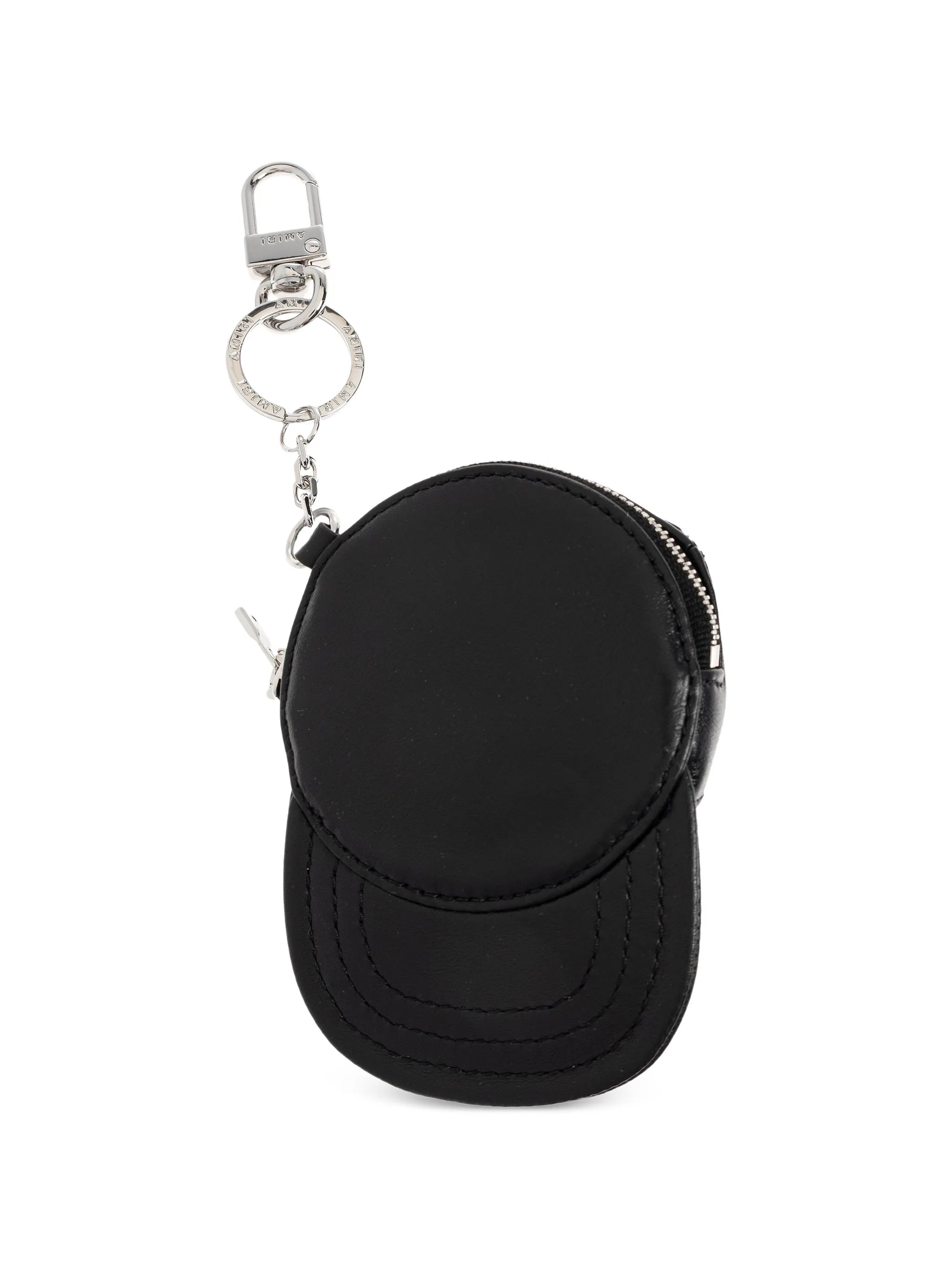 cap-shaped leather keyring