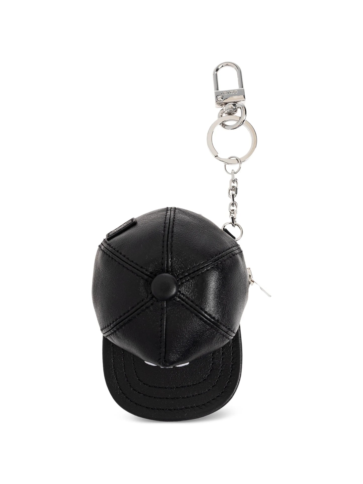 cap-shaped leather keyring