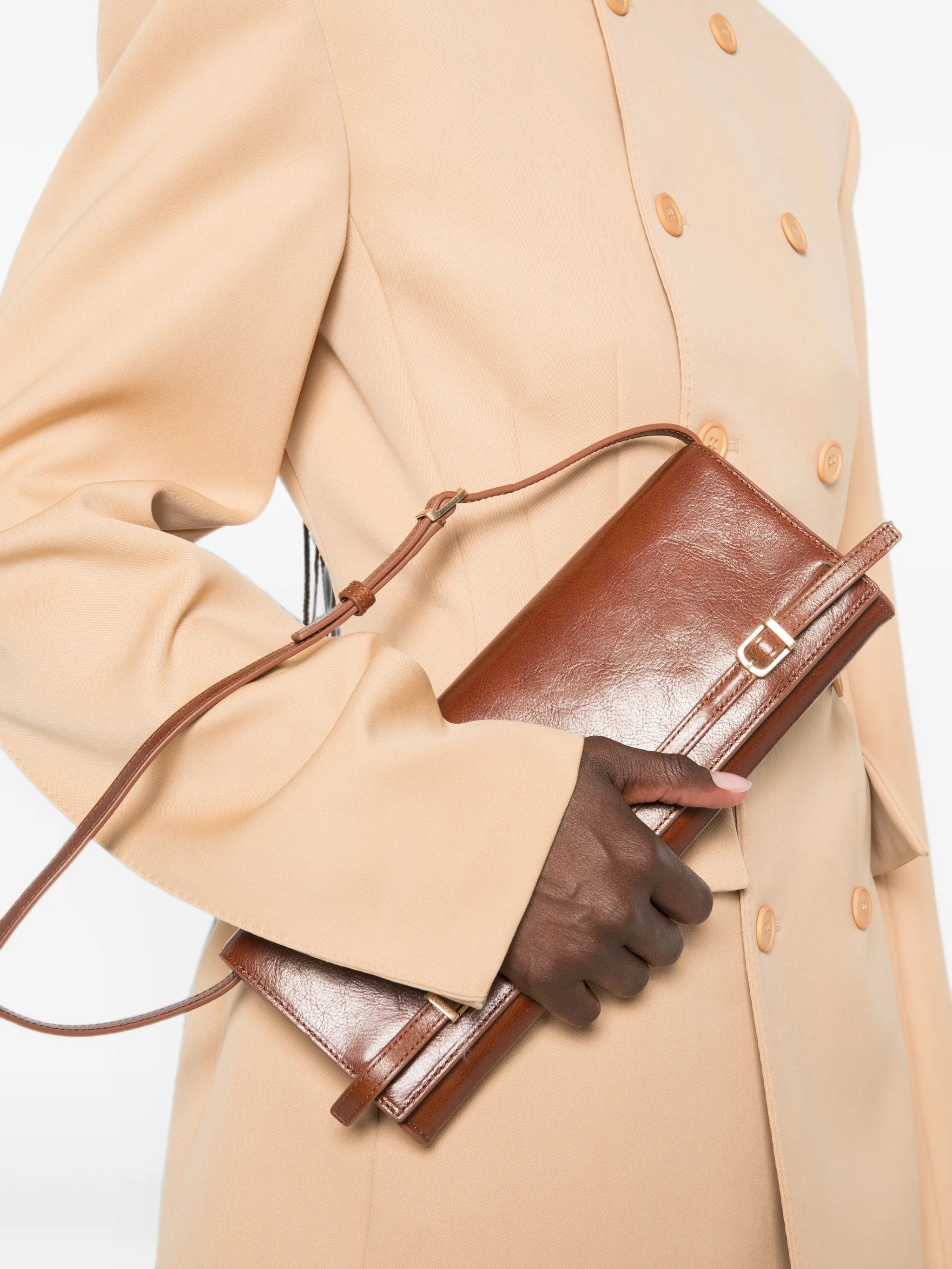 River leather shoulder bag
