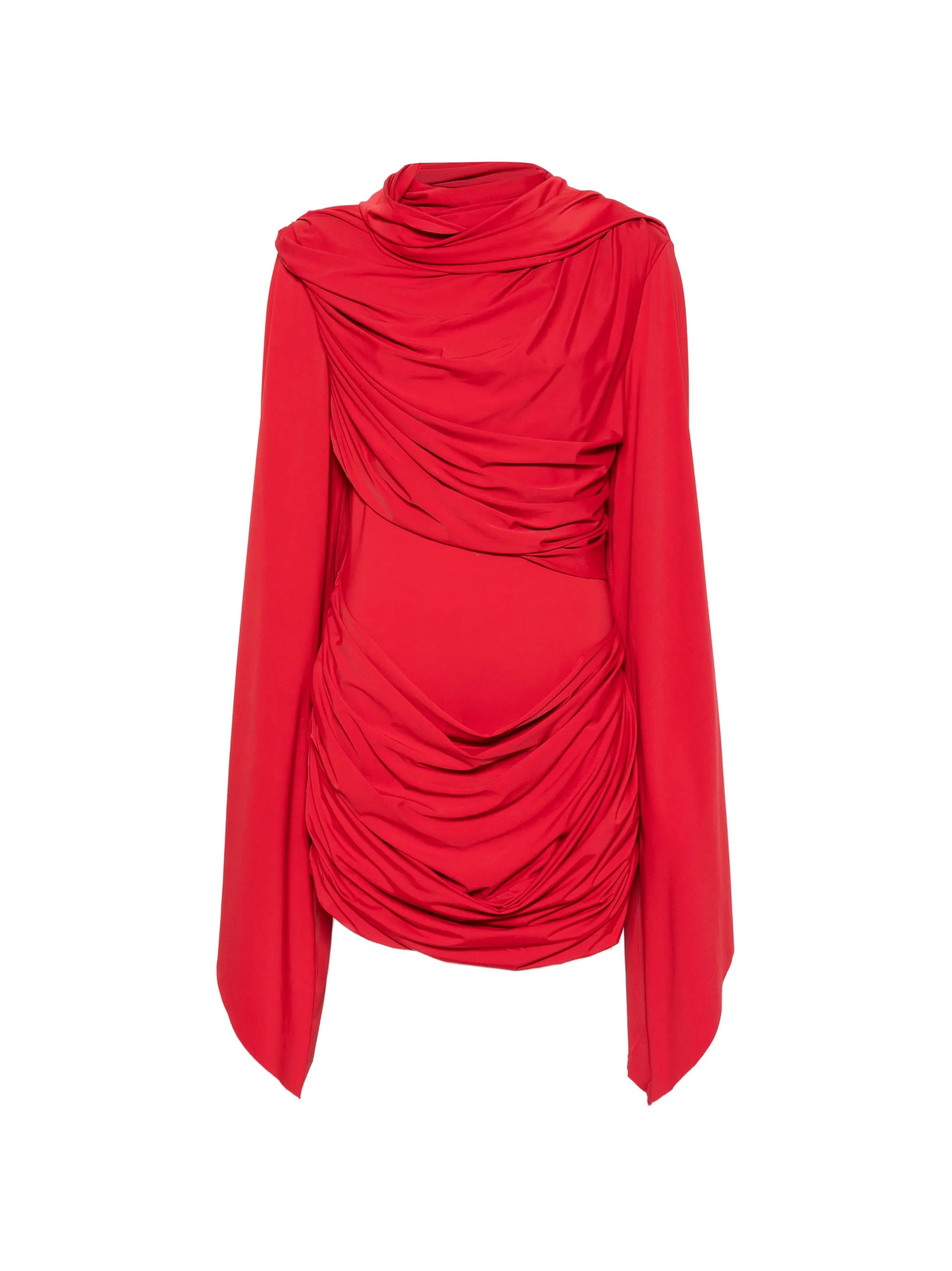 Perisa draped-detail mini dress