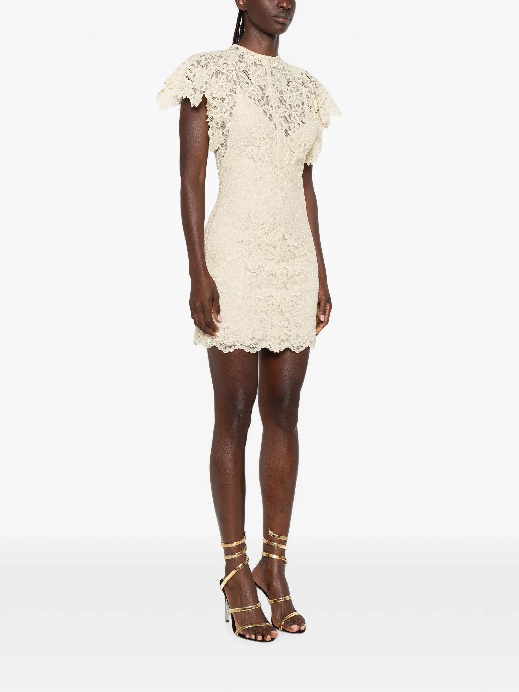 Laia lace-overlay mini dress