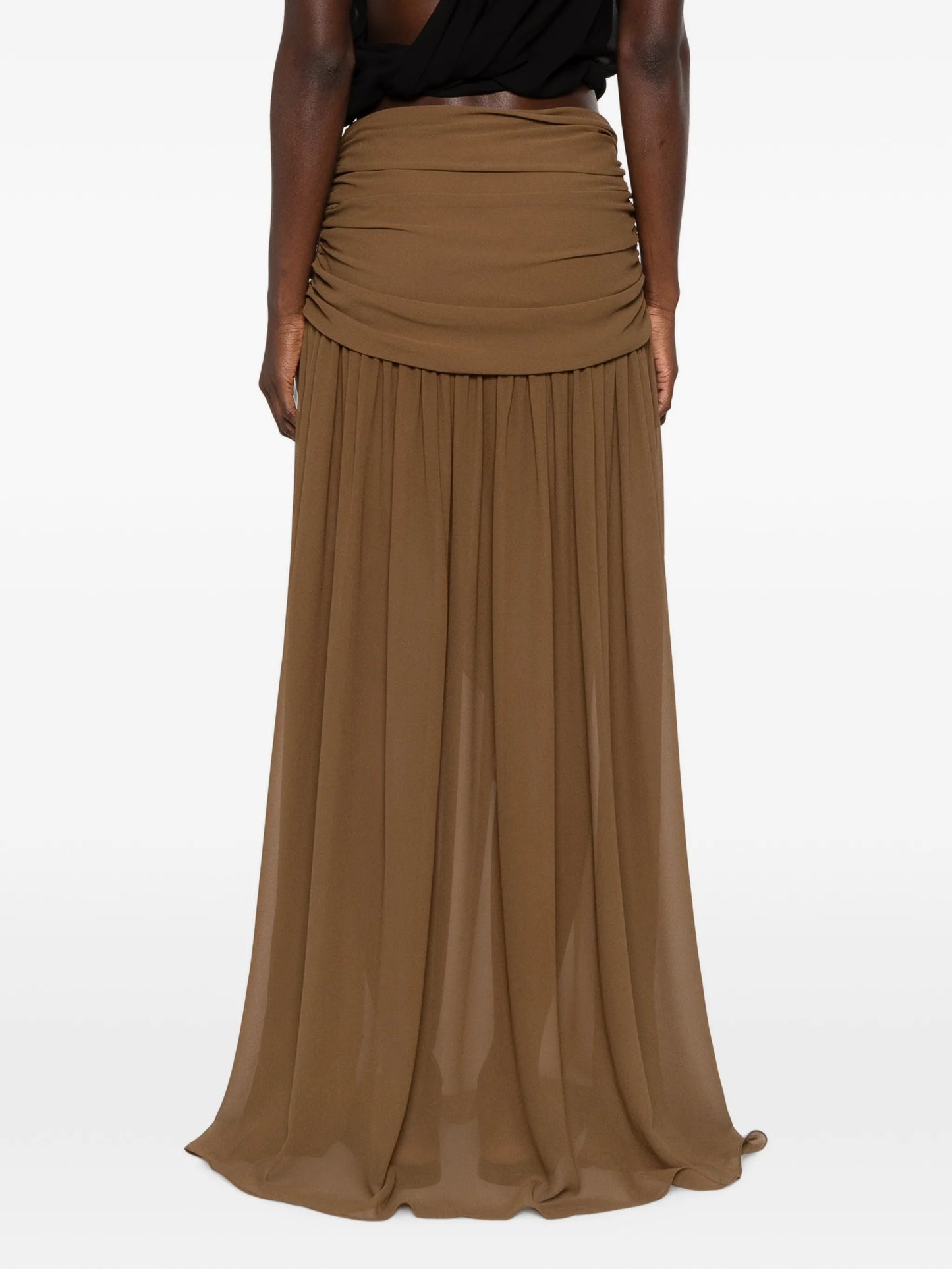 Agapito ruched maxi skirt