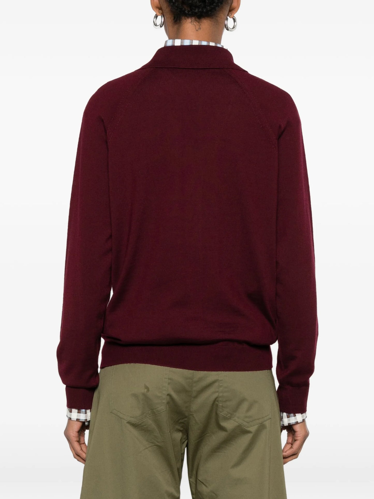logo-embroidered cardigan