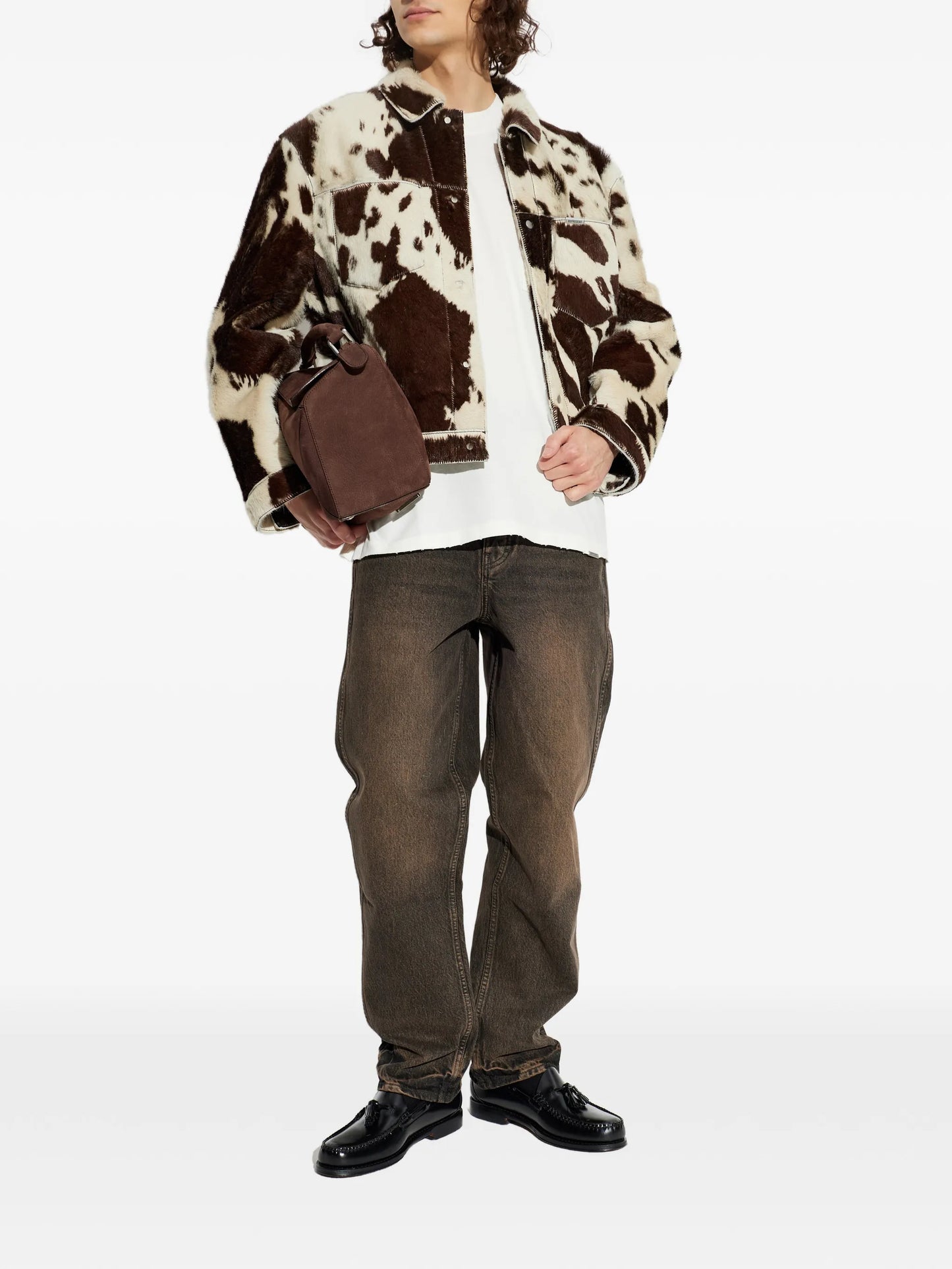 chest-pocket graphic-print T-shirt