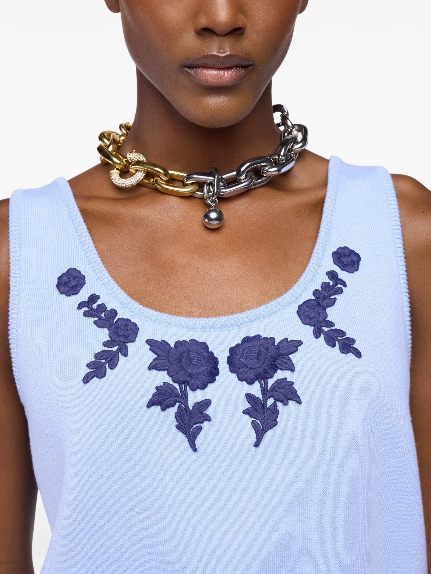 bi-colour link necklace