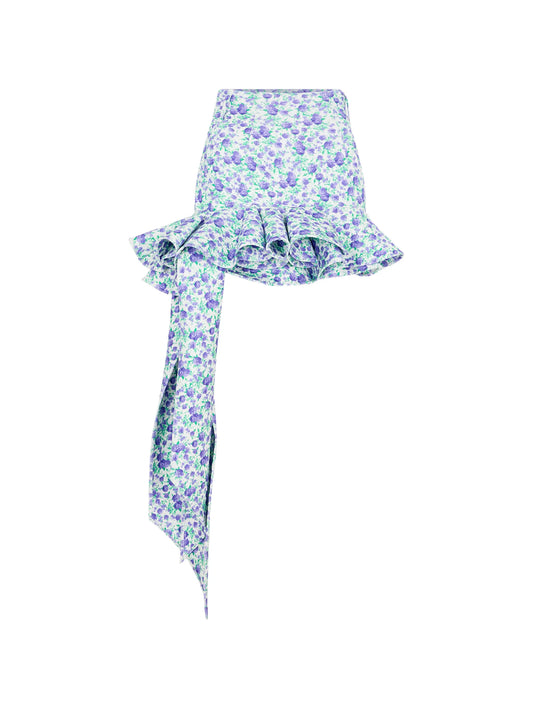 Liberty mini ruffle print skirt