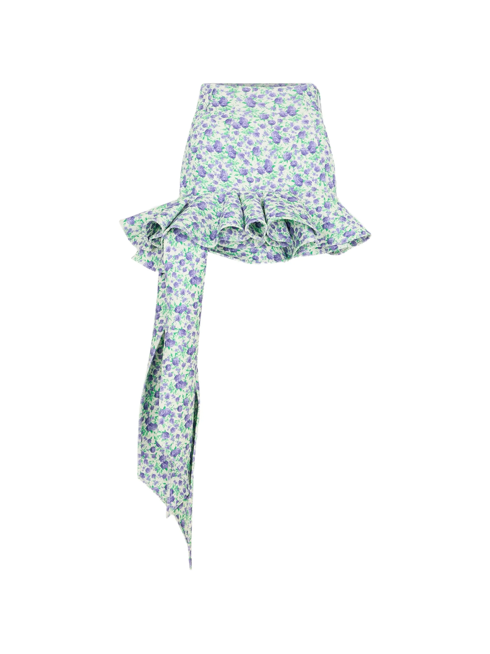 mini skirt in Liberty print with frill detailing