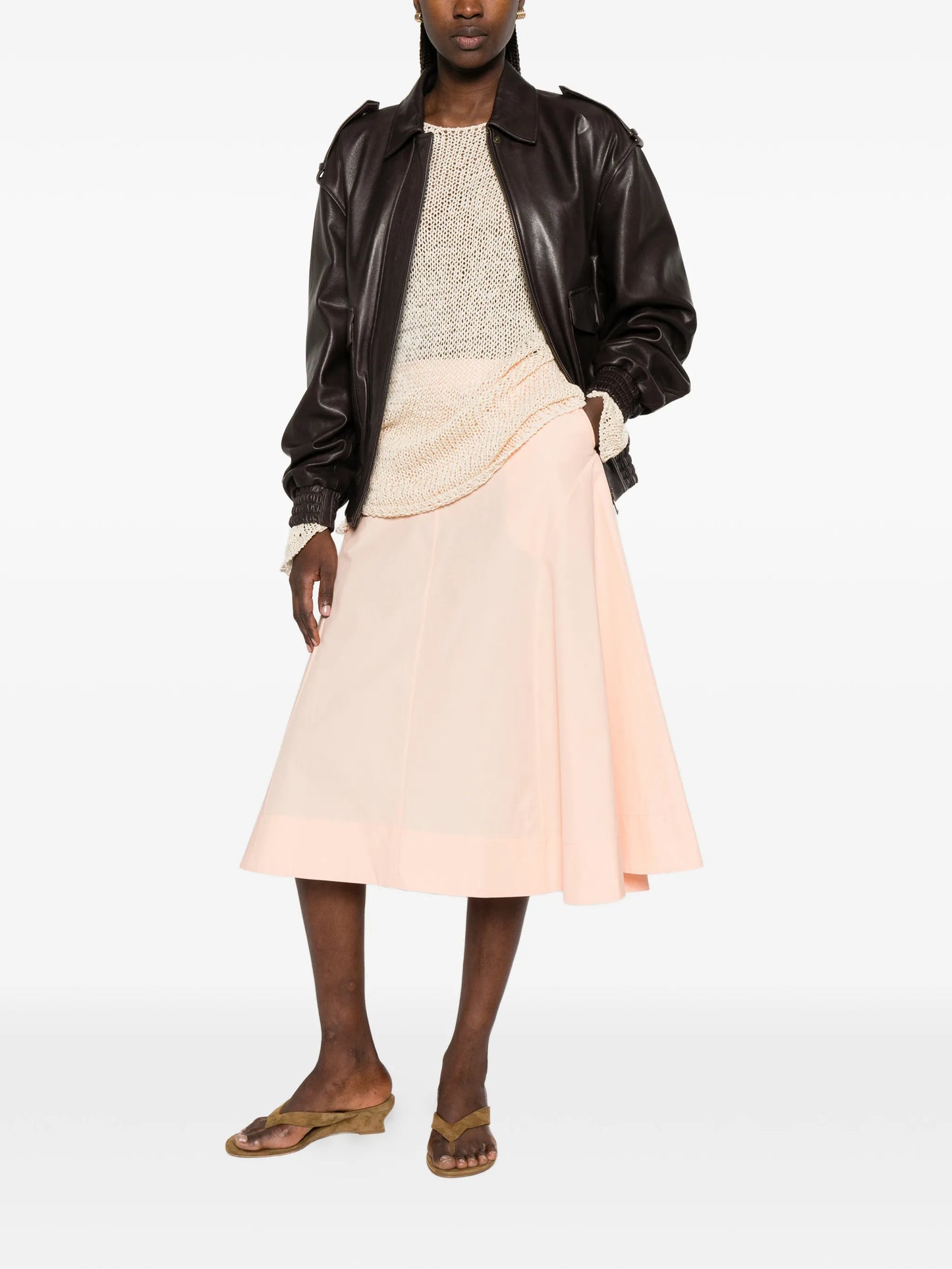 Artin panelled midi skirt