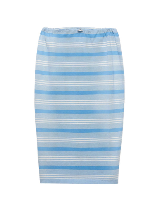 Bayadere print piqué skirt