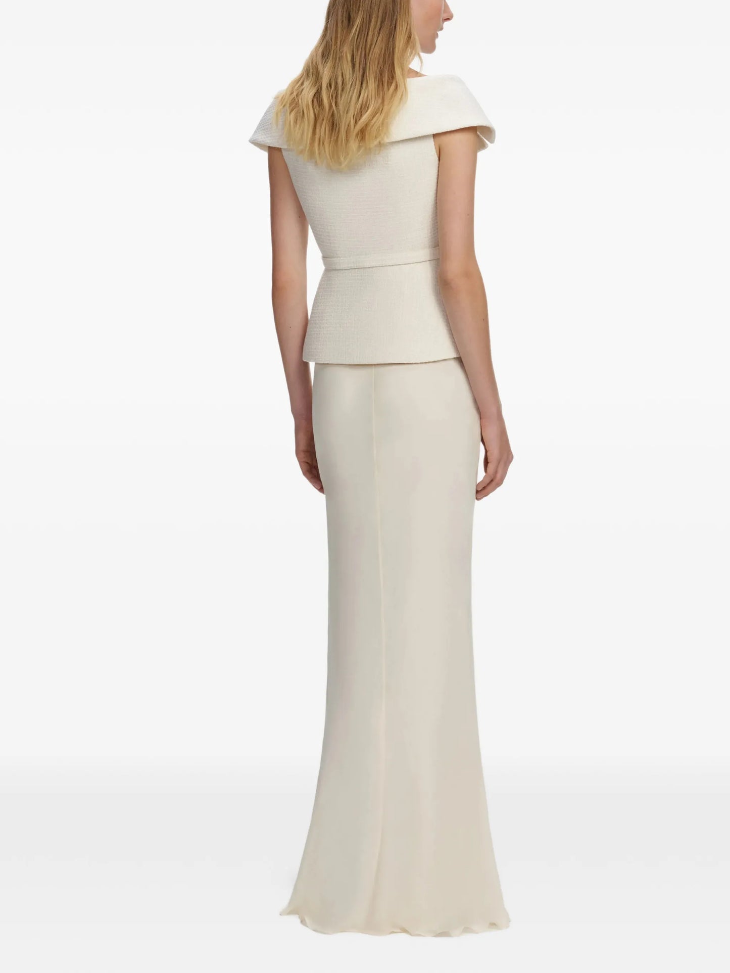 embellished-belted maxi dress