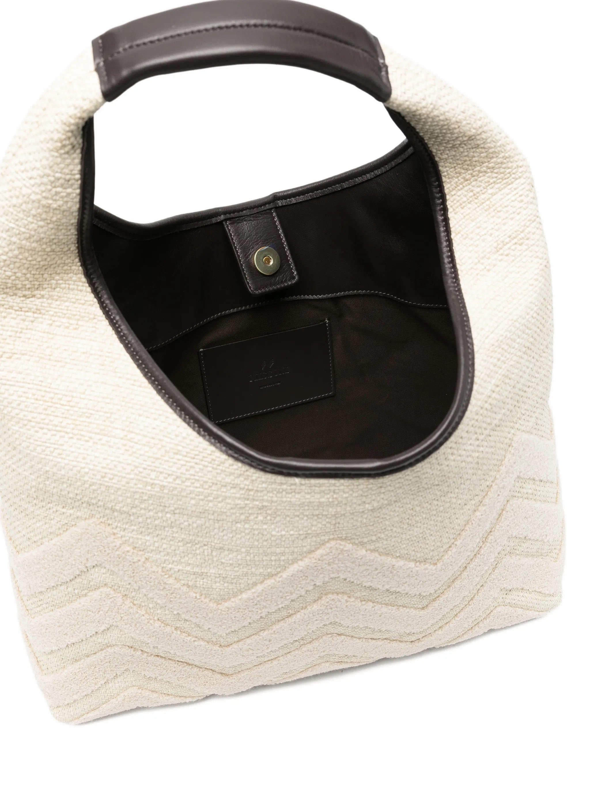 zigzag-pattern tote bag