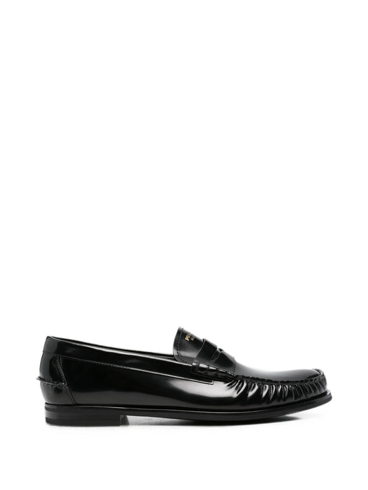 logo-debossed loafers