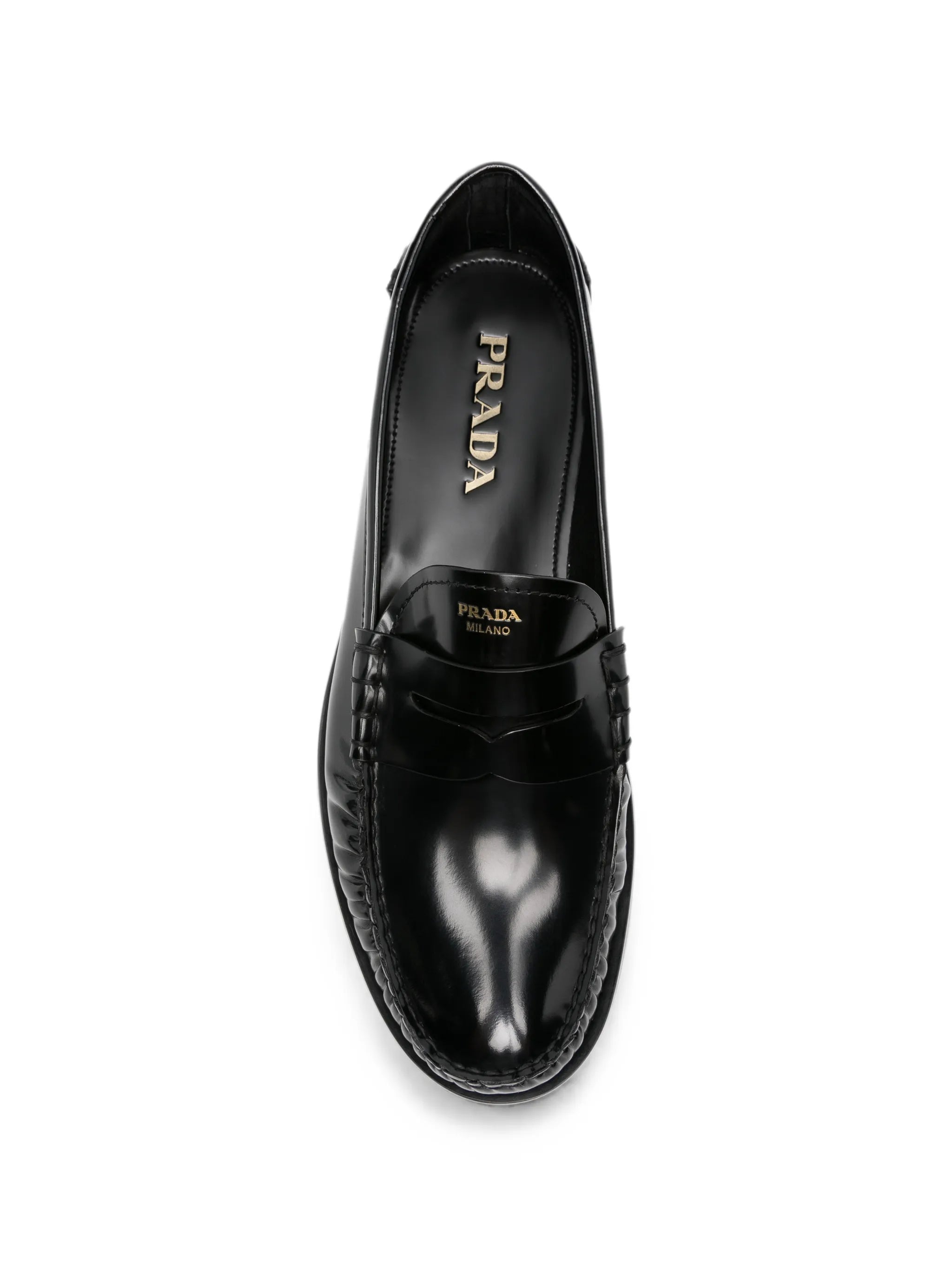 logo-debossed loafers