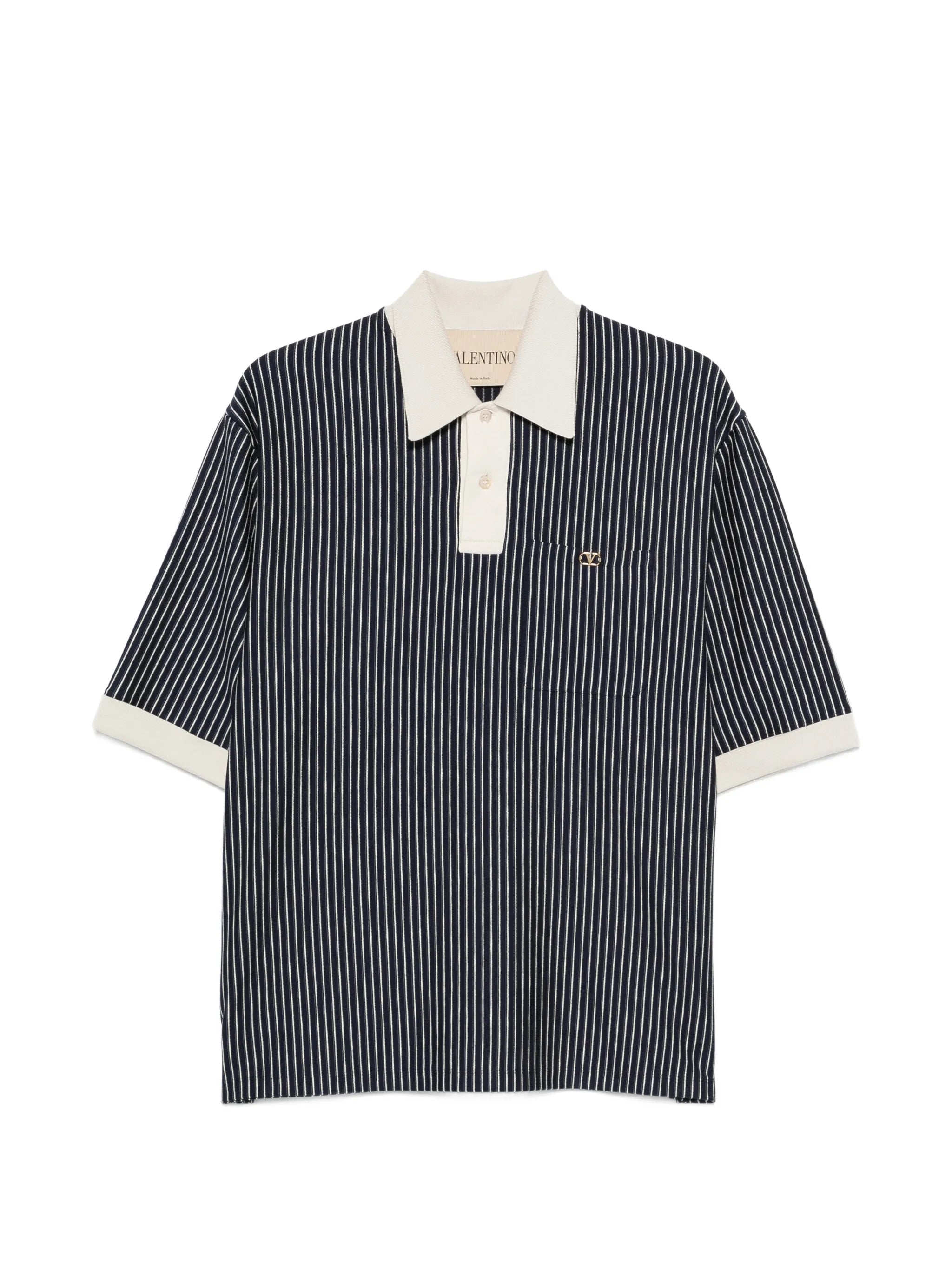 VLogo Signature striped-pattern polo shirt