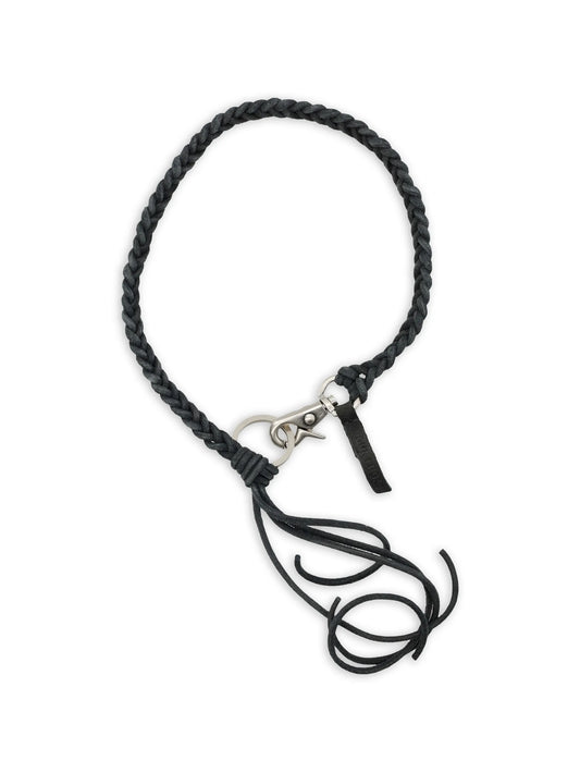 braided leather key chain