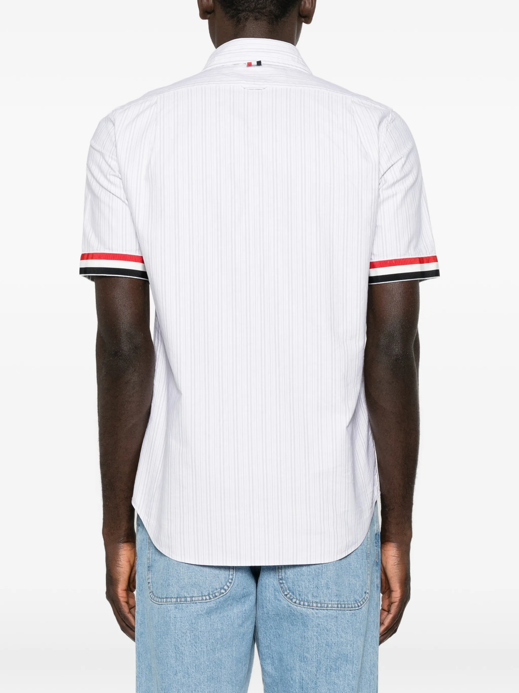 striped short-sleeve shirt