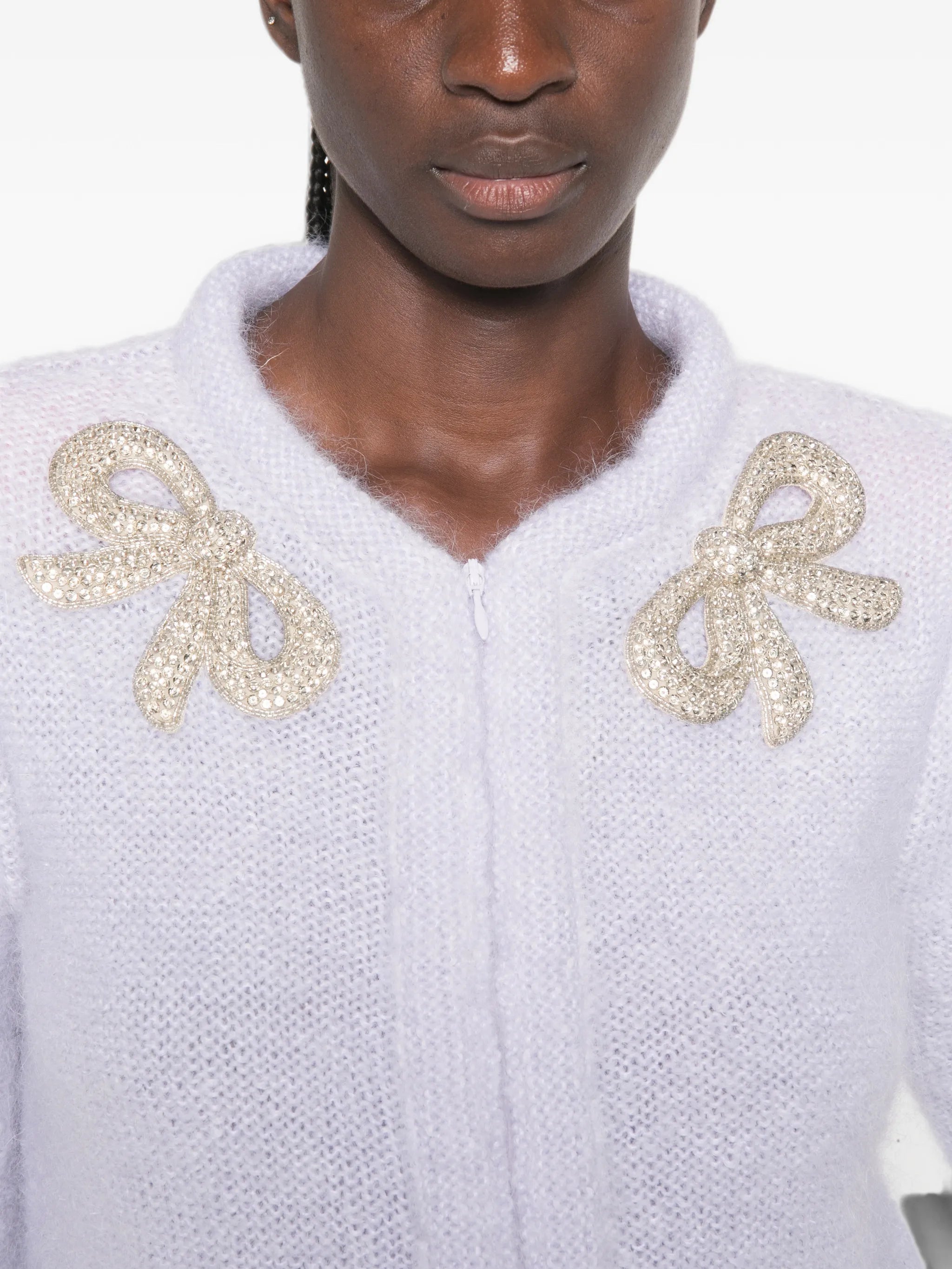 bow-embellished cardigan