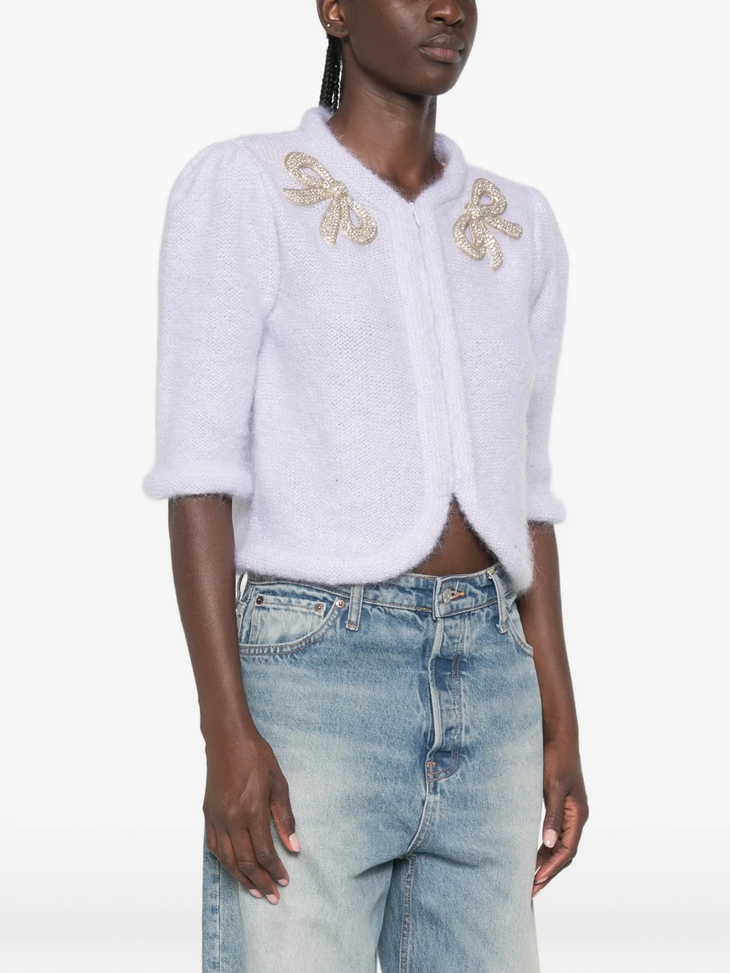 bow-embellished cardigan