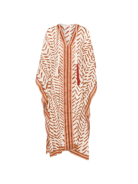 tassel-detail midi dress
