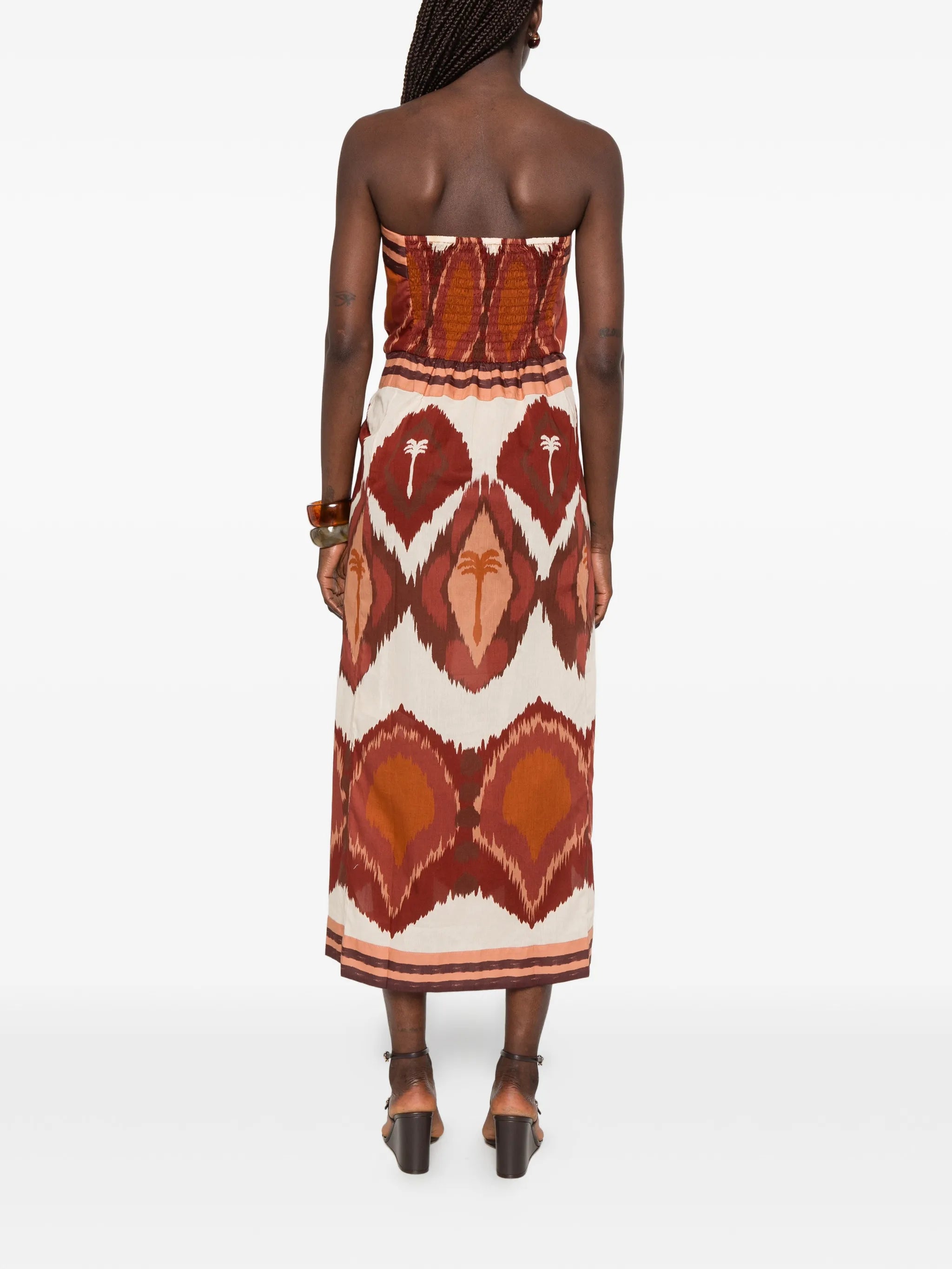 strapless midi dress