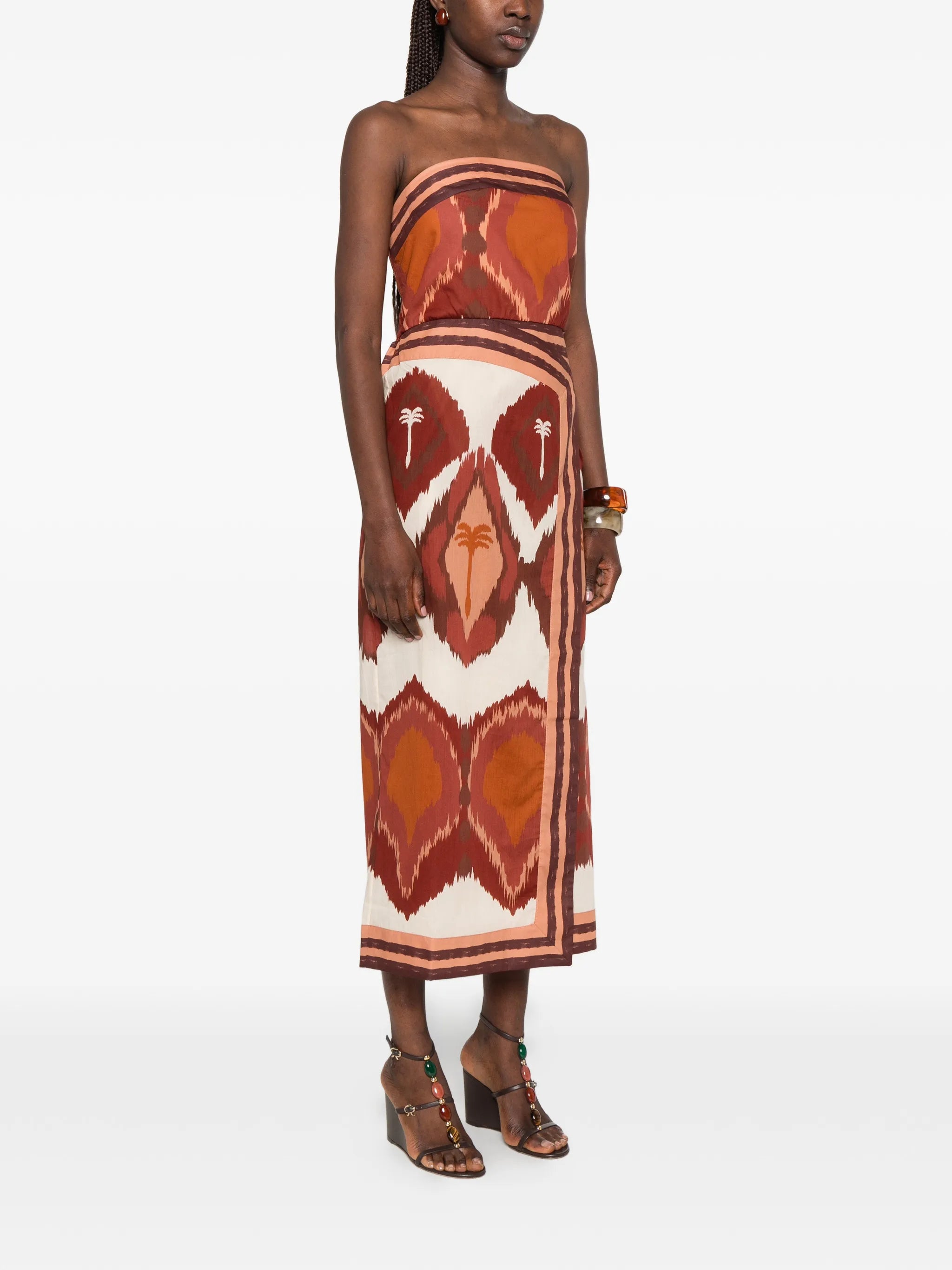 Anciente Peru strapless maxi dress