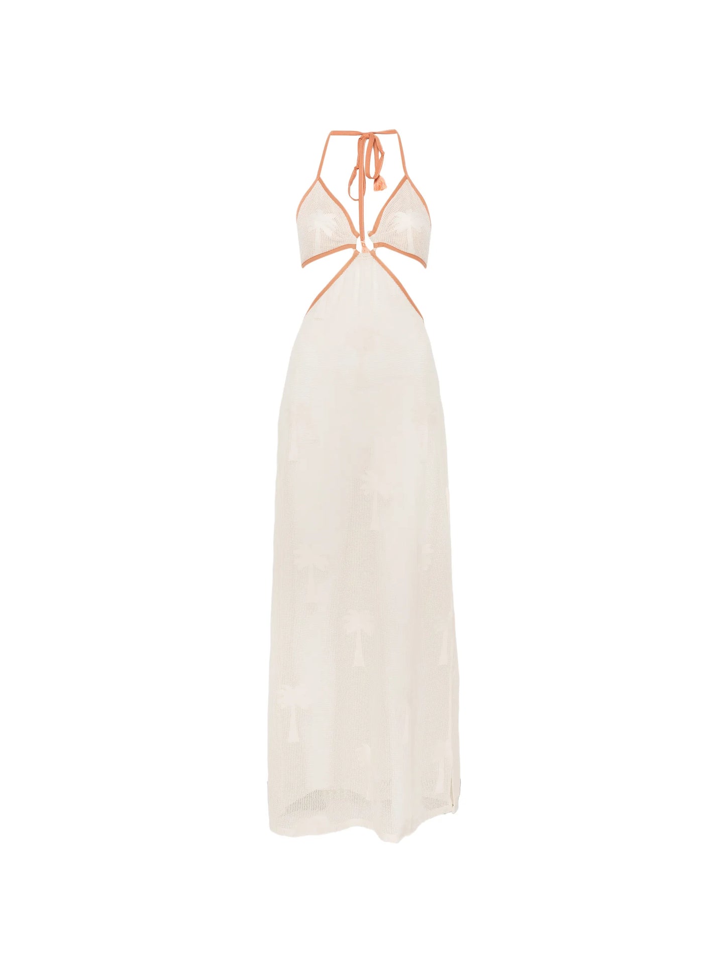 Ebb and Flow palm-tree maxi dress