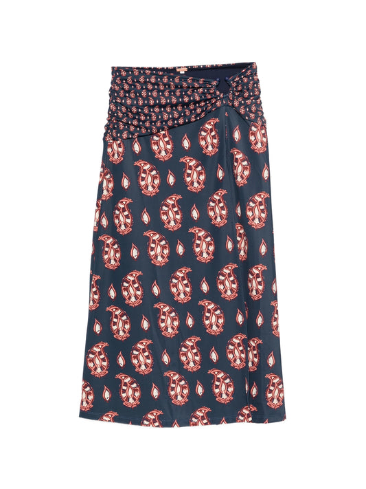 The Sun paisley-pattern midi skirt