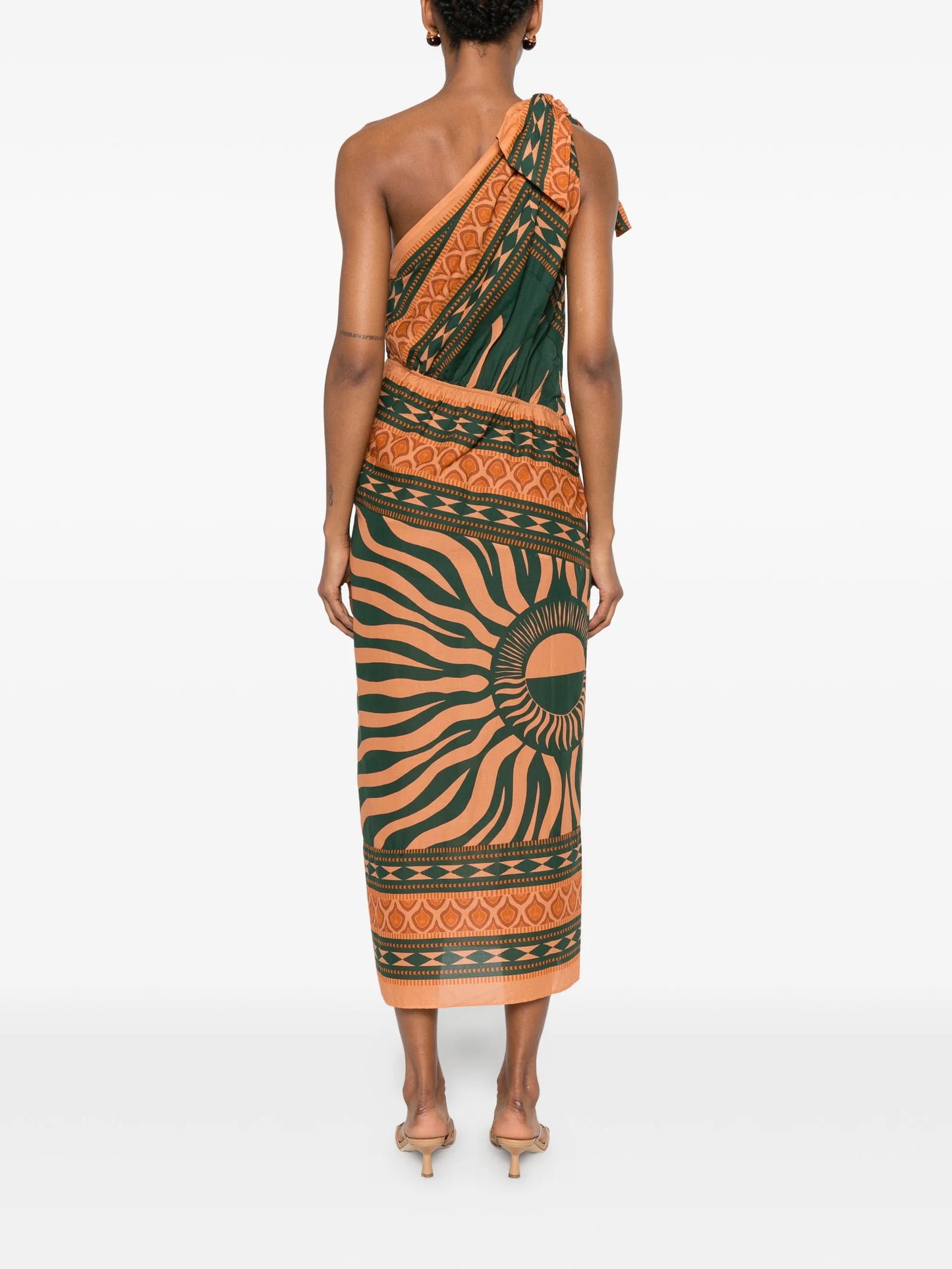 Embracing Courage one-shoulder midi dress
