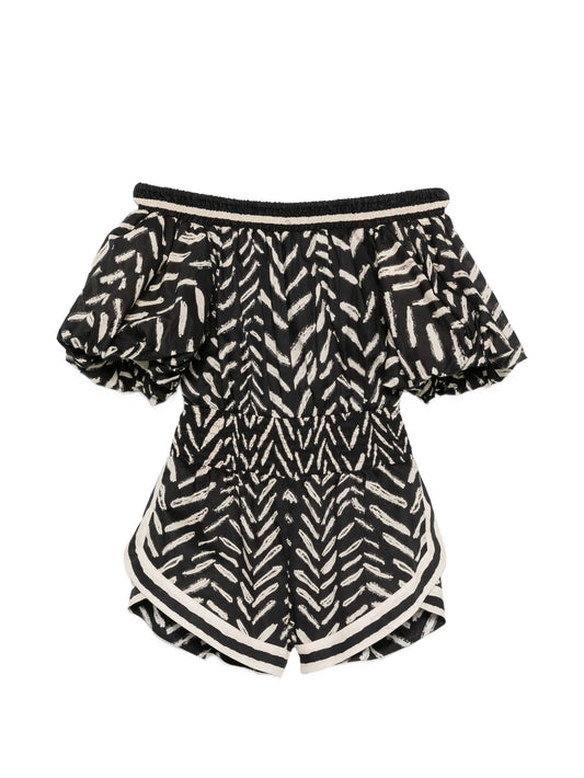geometric-pattern jumpsuit