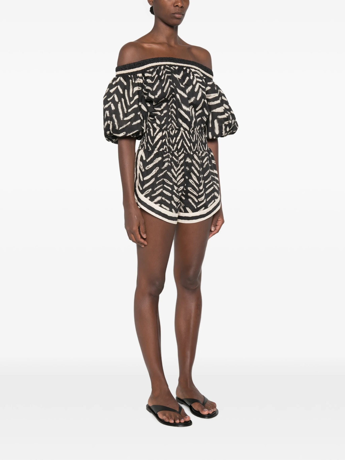 geometric-pattern jumpsuit