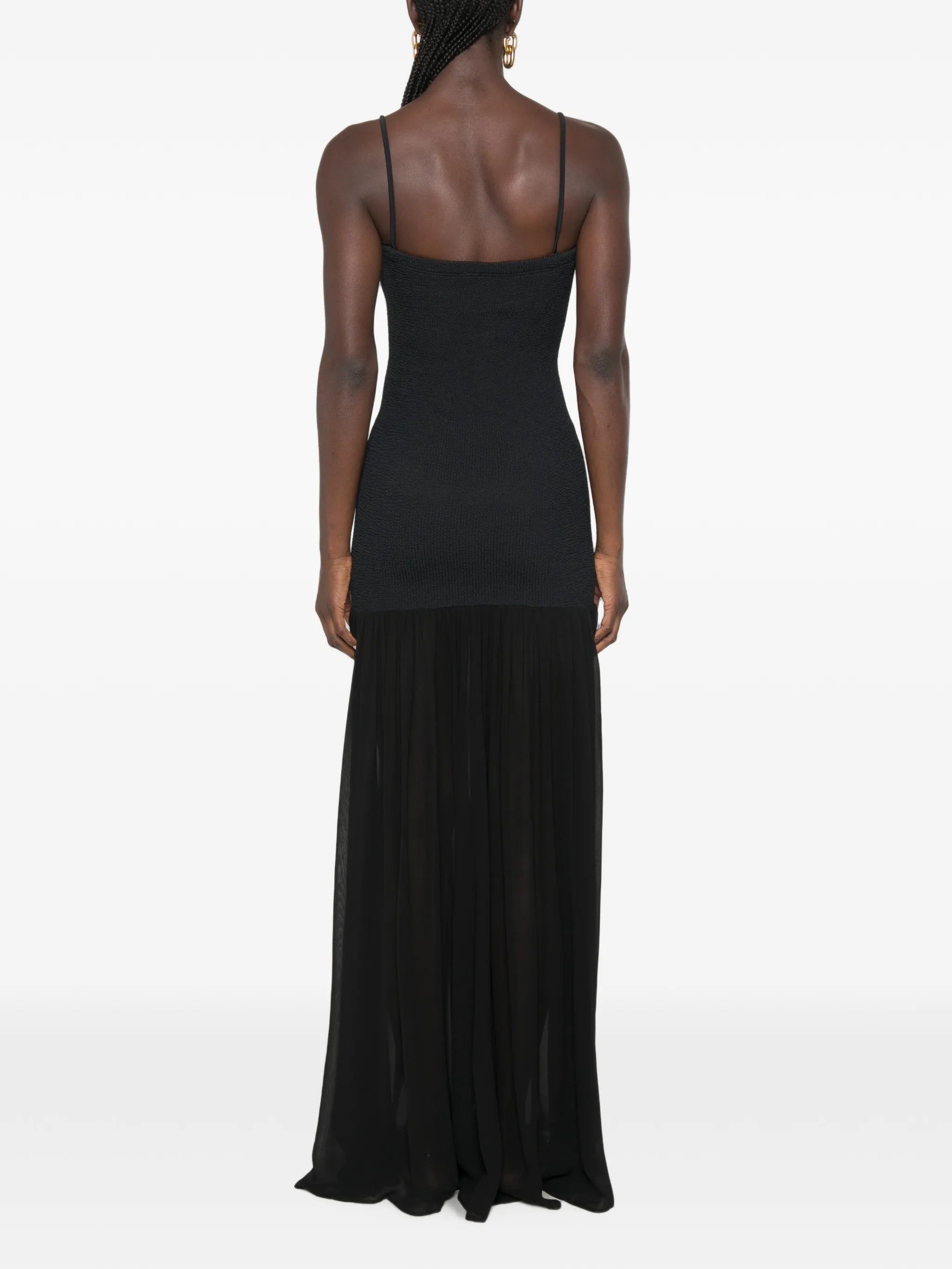 square-neck maxi dress