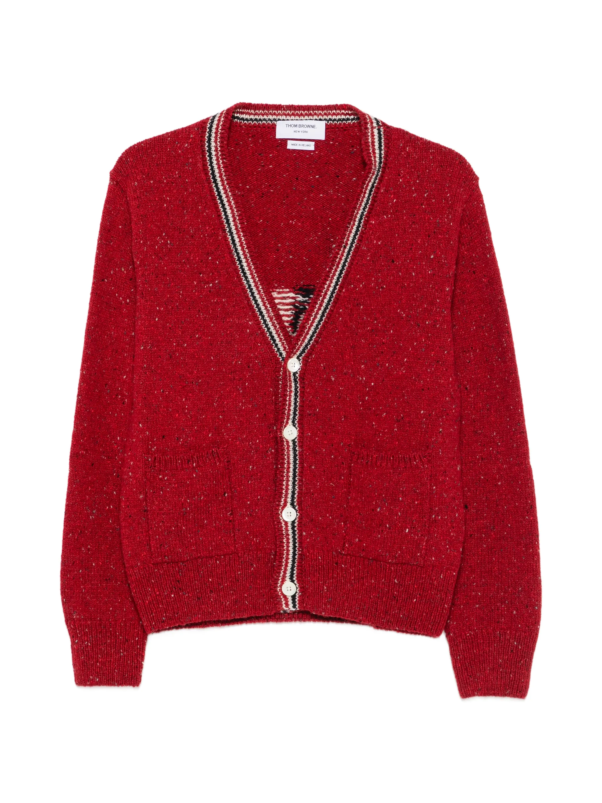 donegal intarsia Hector patchwork cardigan