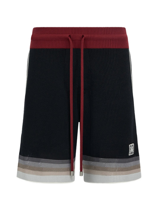 striped knitted shorts