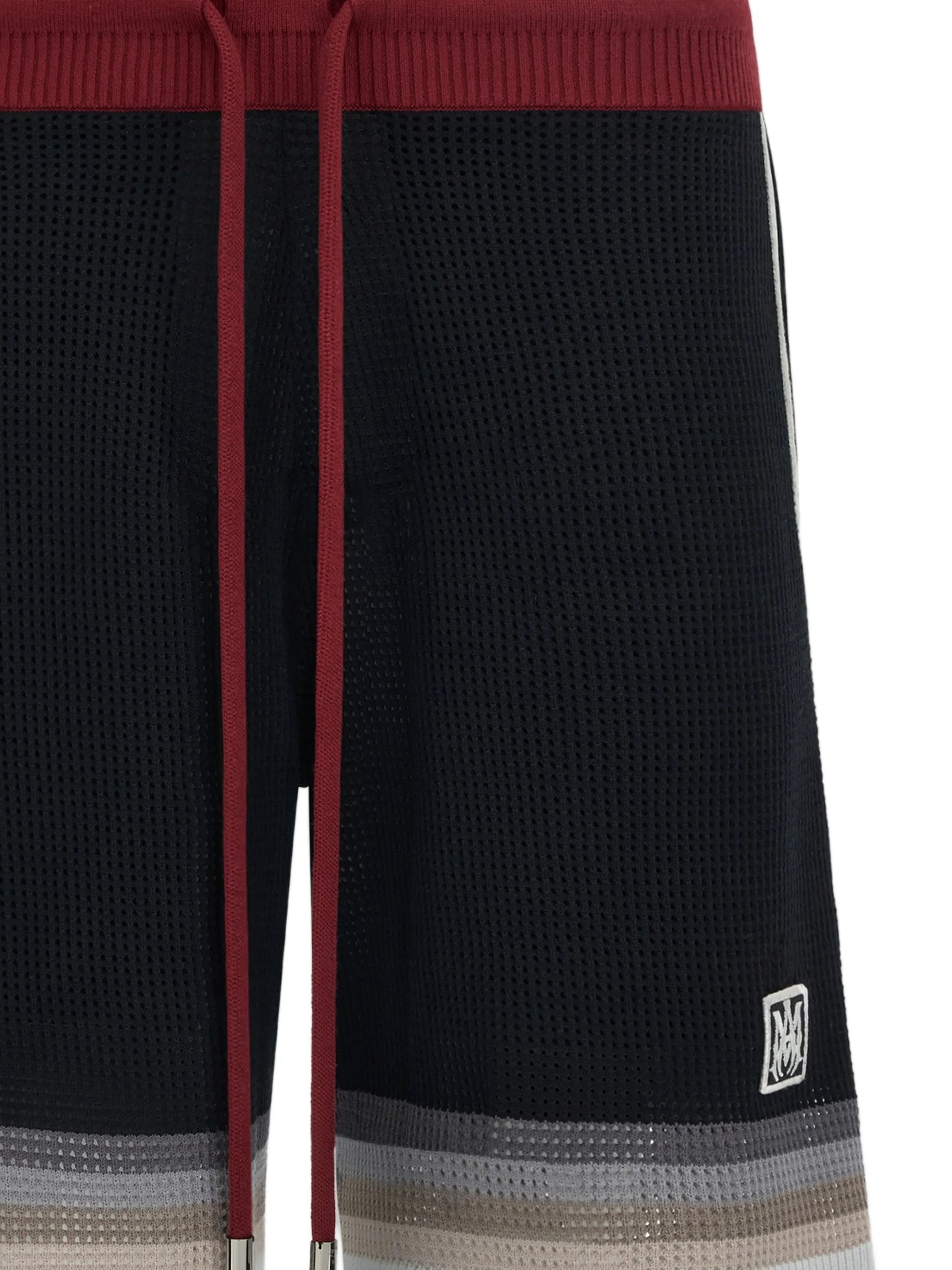 striped knitted shorts