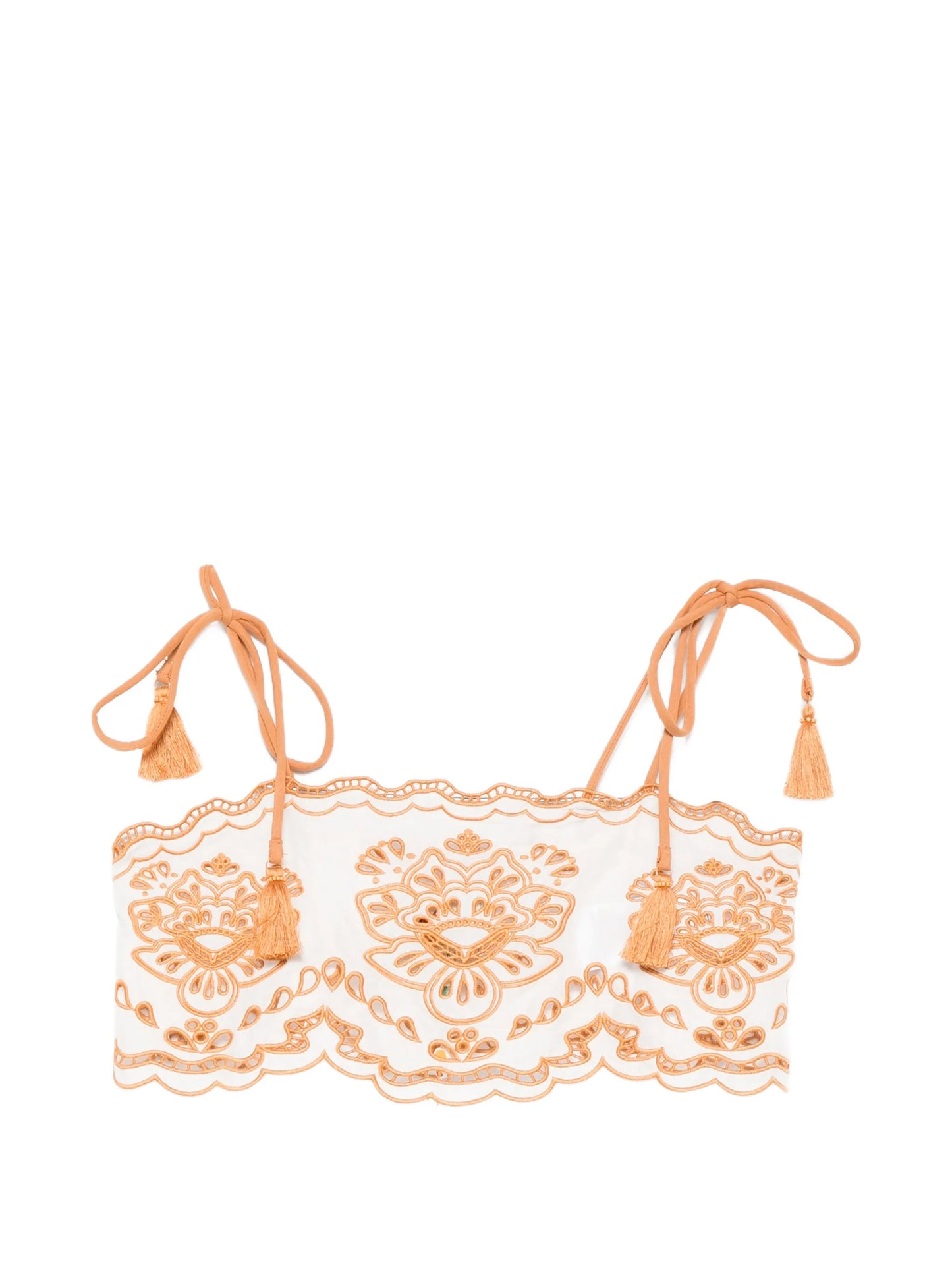 Tropi embroidered tassel-detail top