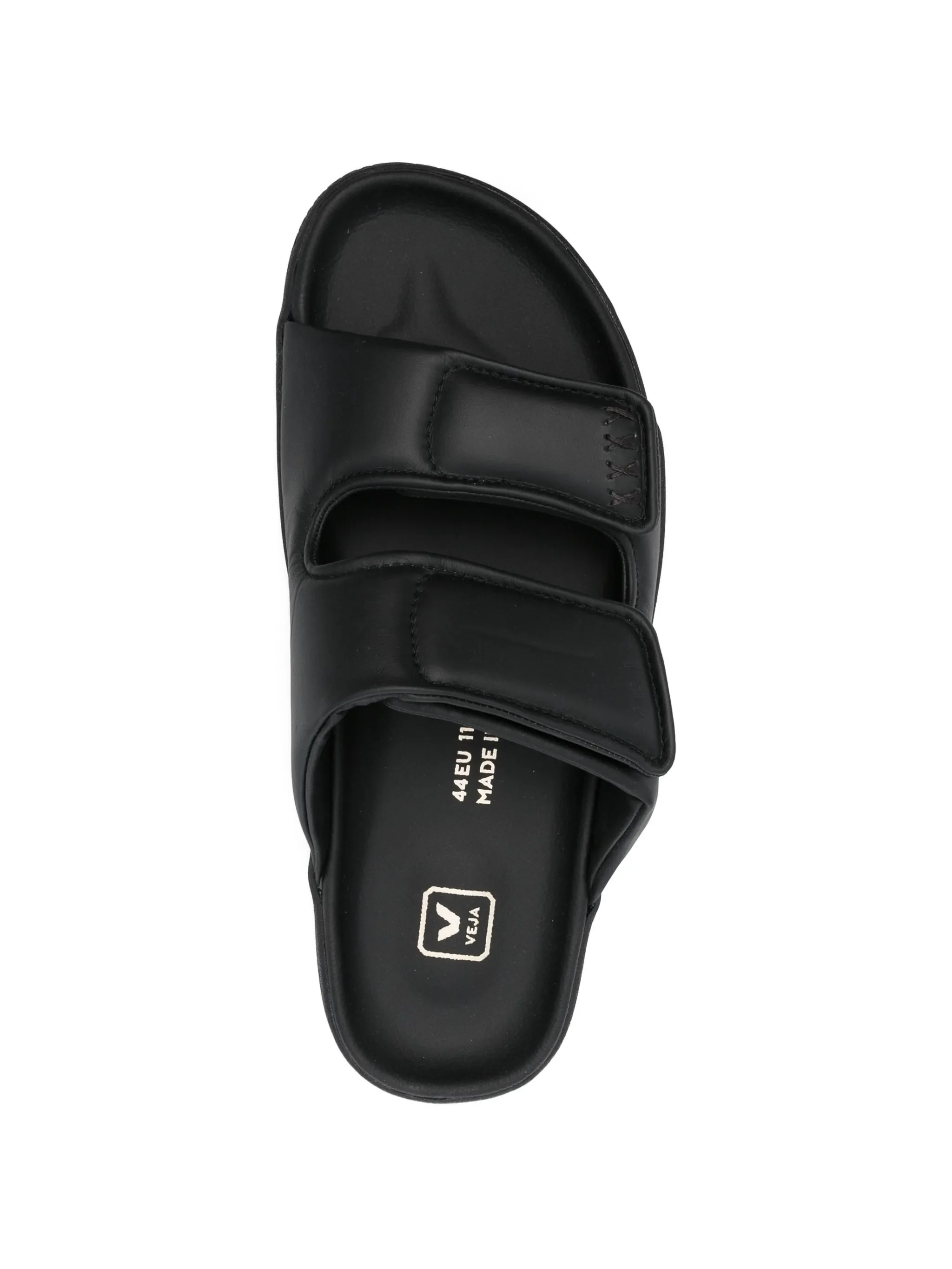 Etna bold leather full black slides