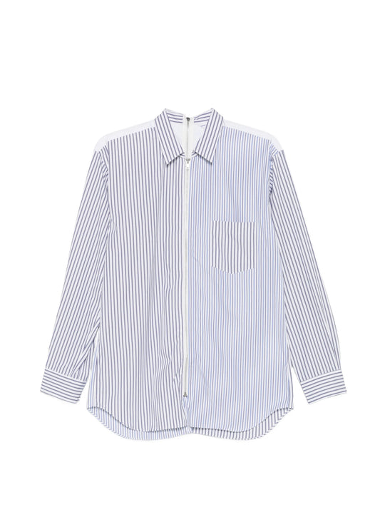 striped zip shirt