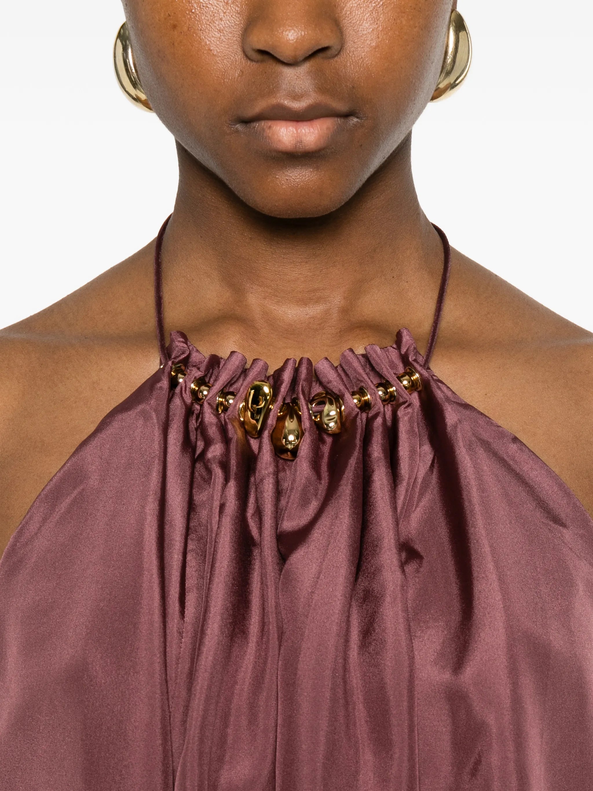 Aster bead-embellishment blouse