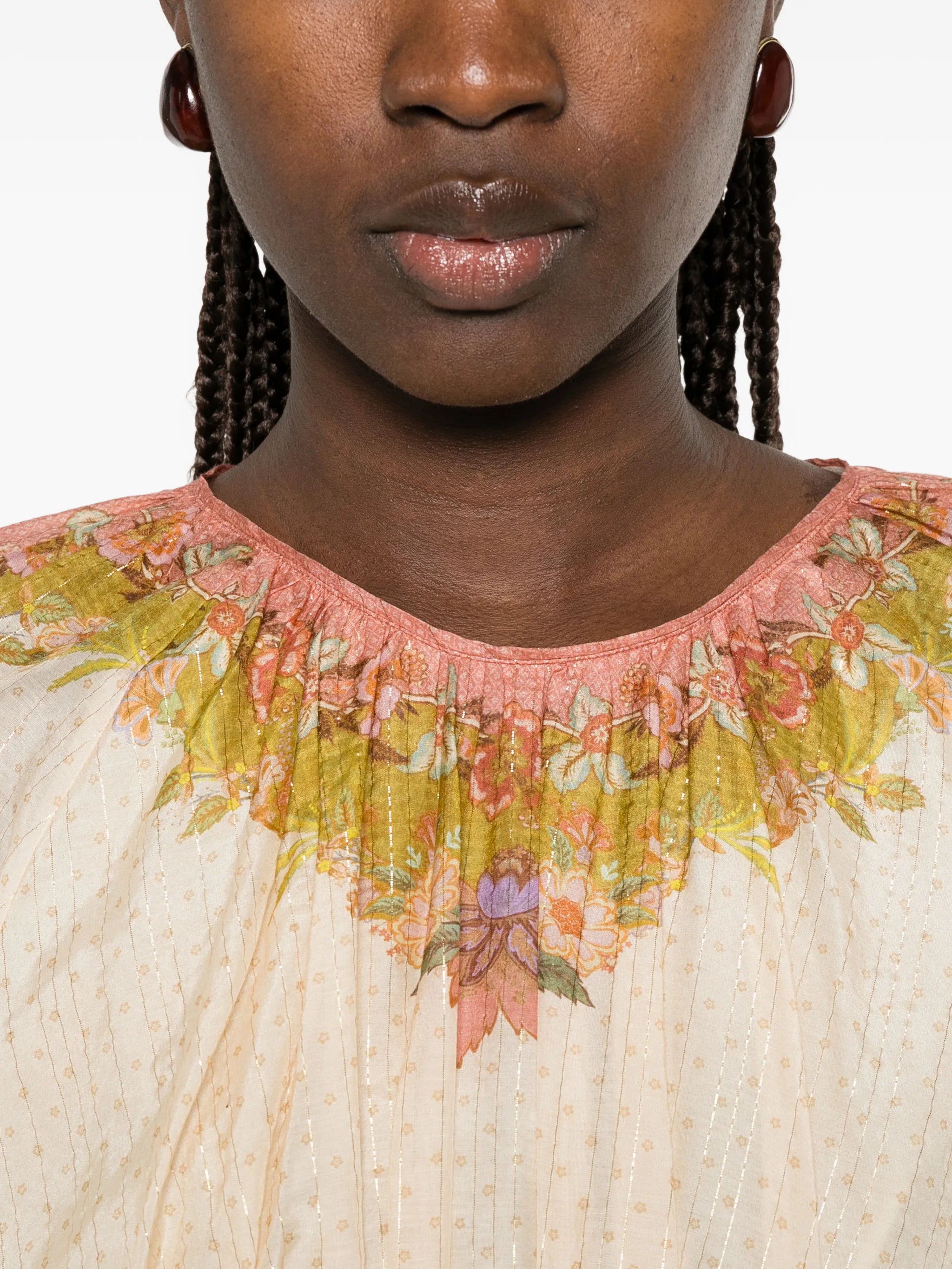 Indra floral-print mini dress